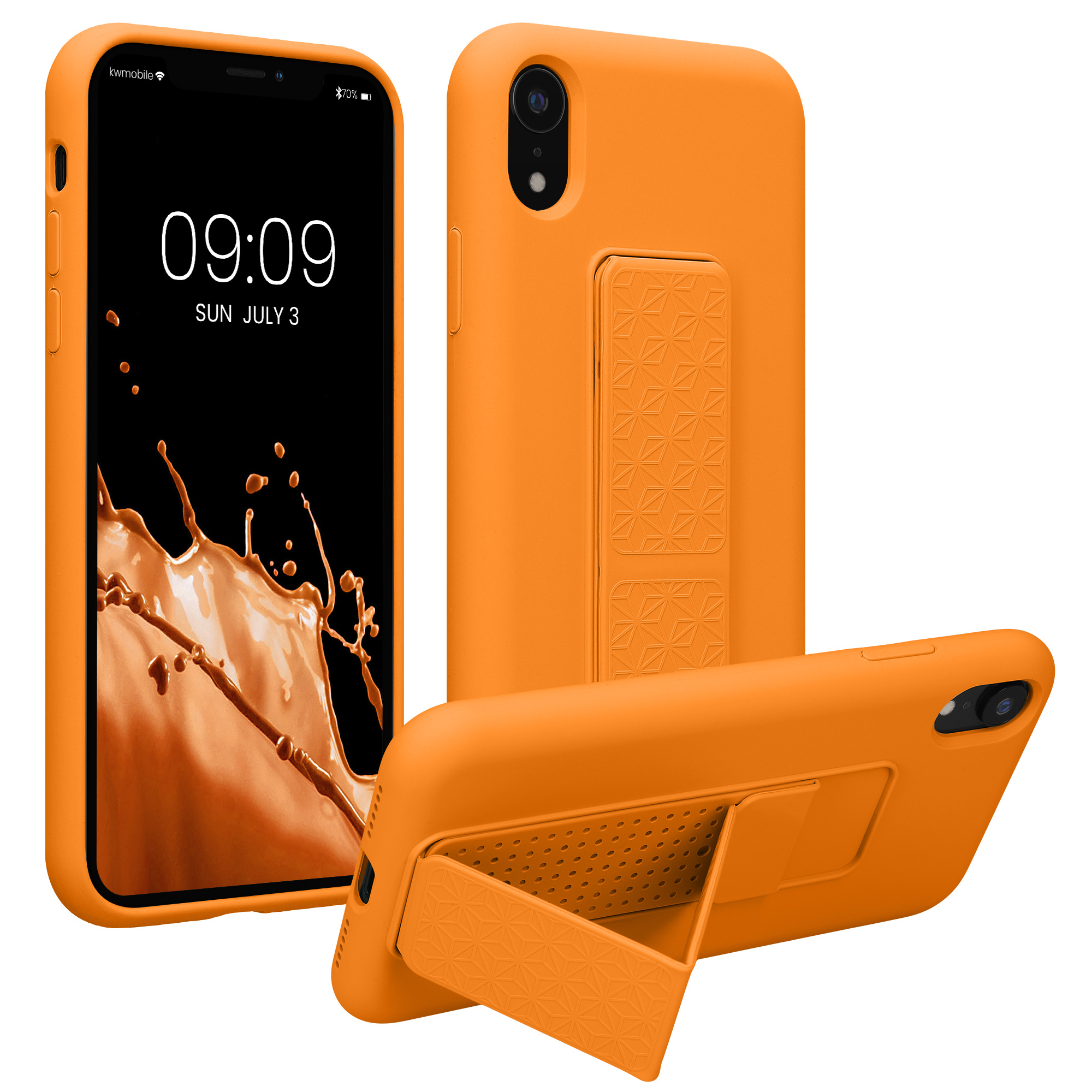 Silikonový kryt na mobil kwmobile pro Apple iPhone XR - oranžová Fruity Orange