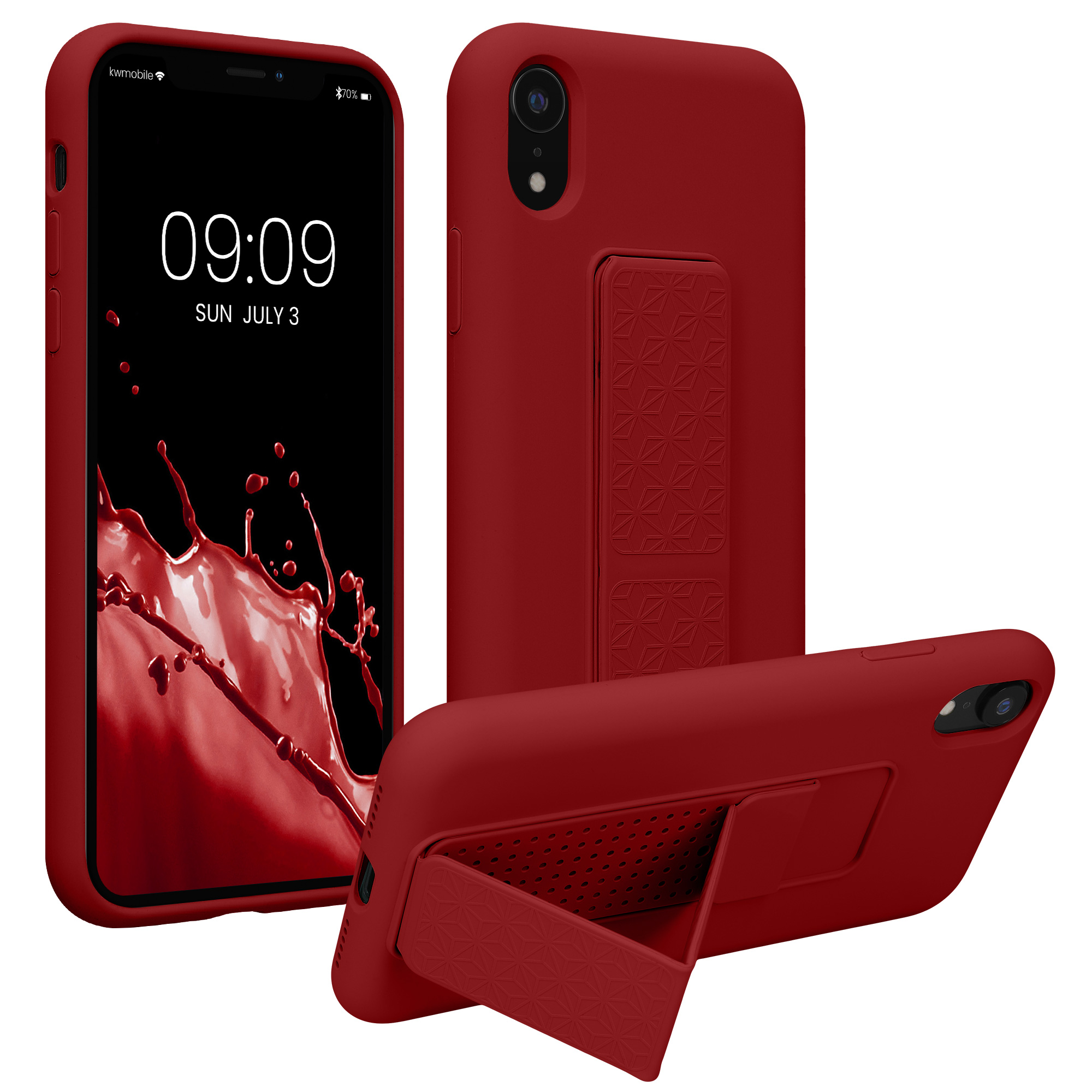 Silikonový kryt na mobil kwmobile pro Apple iPhone XR - rebarborově červená