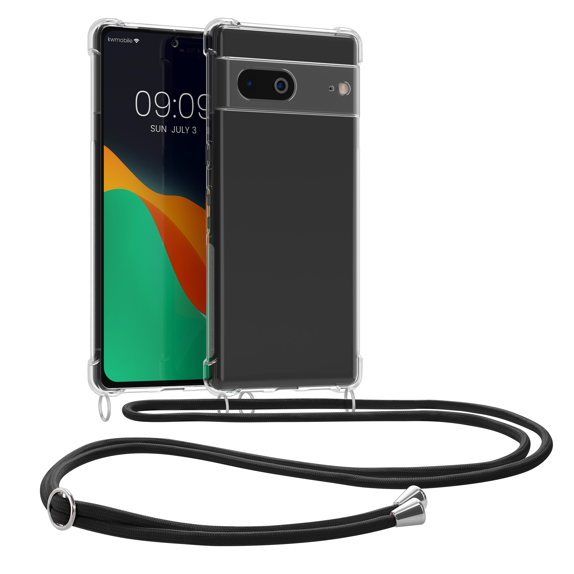 Pouzdro s popruhem (crossbody) pro Google Pixel 7 kwmobile TPU - transparentní