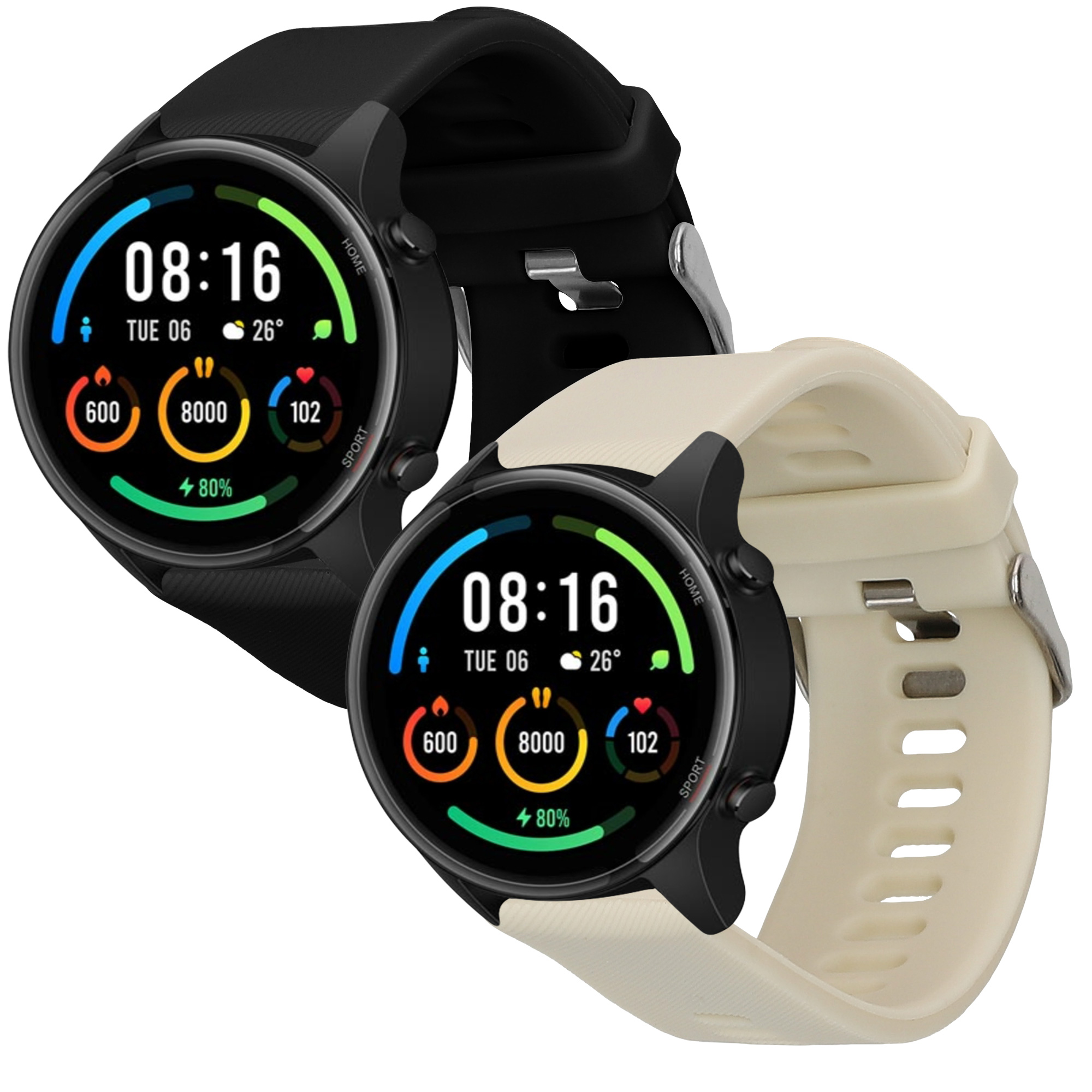 Řemínek kwmobile pro Xiaomi Mi Watch / Mi Watch Color Sport - Černá / béžová