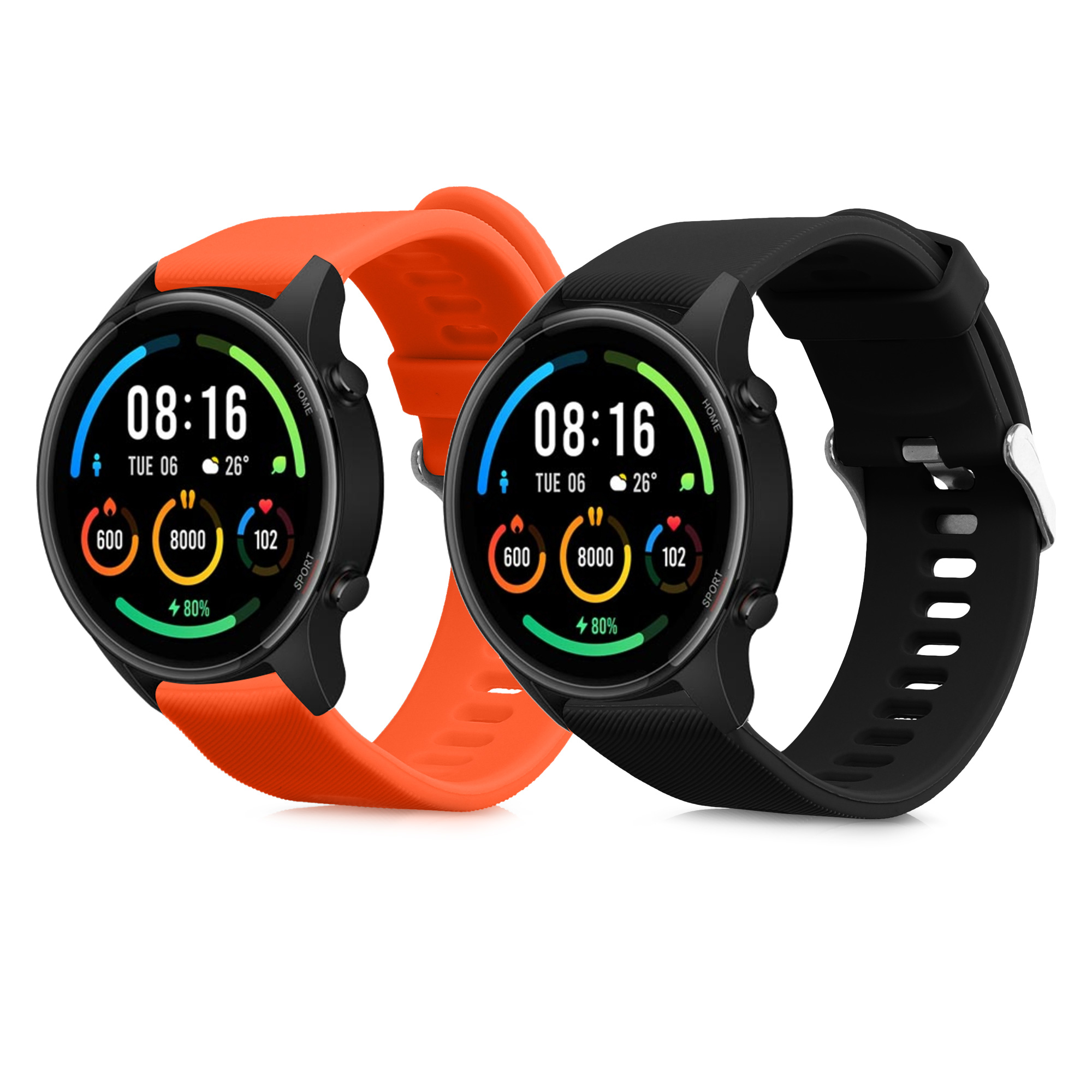 Řemínek kwmobile pro Xiaomi Mi Watch / Mi Watch Color Sport - Černá / oranžová