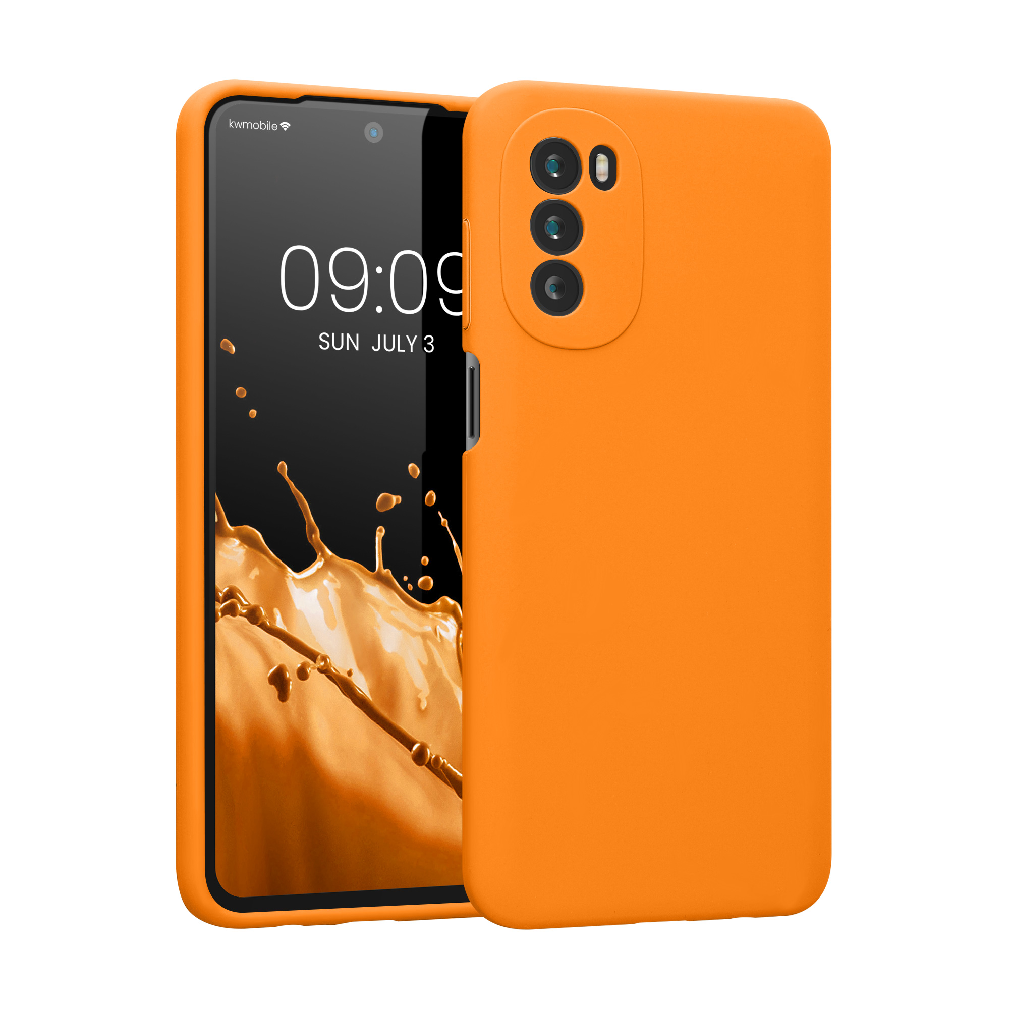 Pouzdro pro Motorola Moto G52 / Moto G82 5G kwmobile silikonové - ovocná oranžová