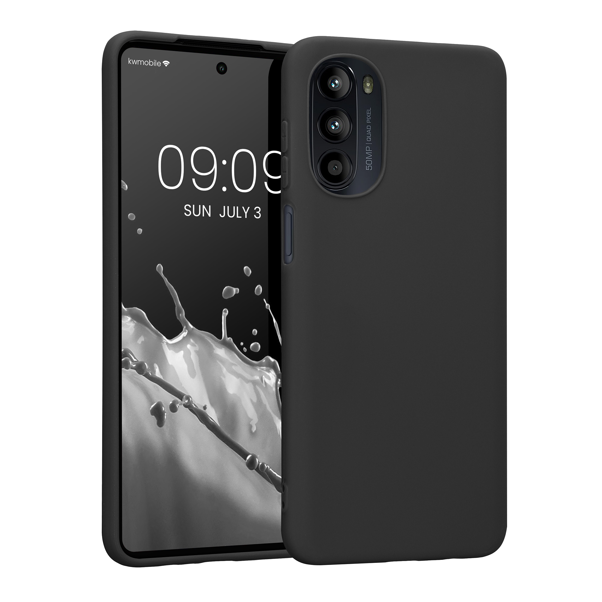 Silikonový kryt kwmobile pro Motorola Moto G52 / Moto G82 5G - Matná černá
