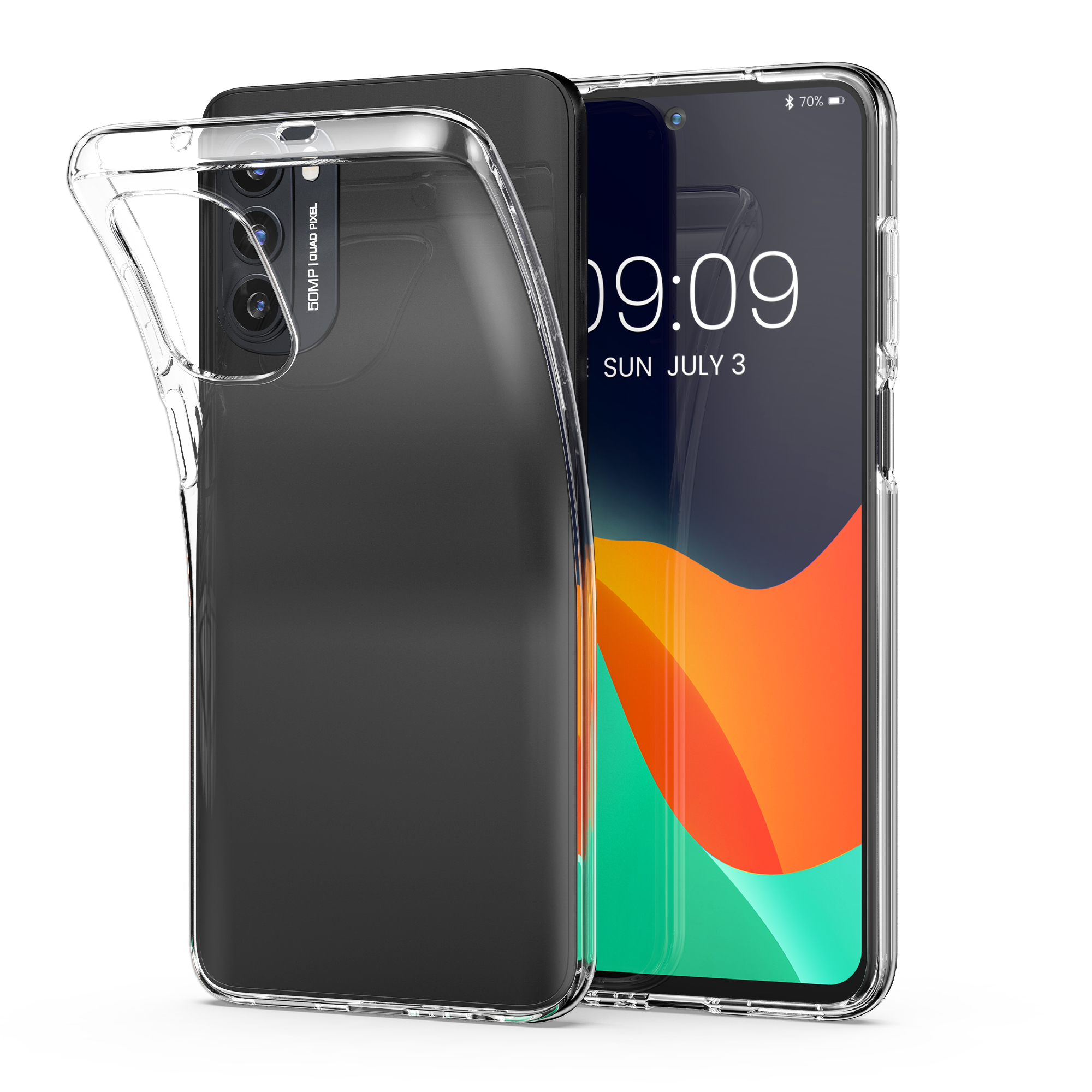 Transparentní kryt kwmobile pro Motorola Moto G52 / Moto G82 5G - Transparentní