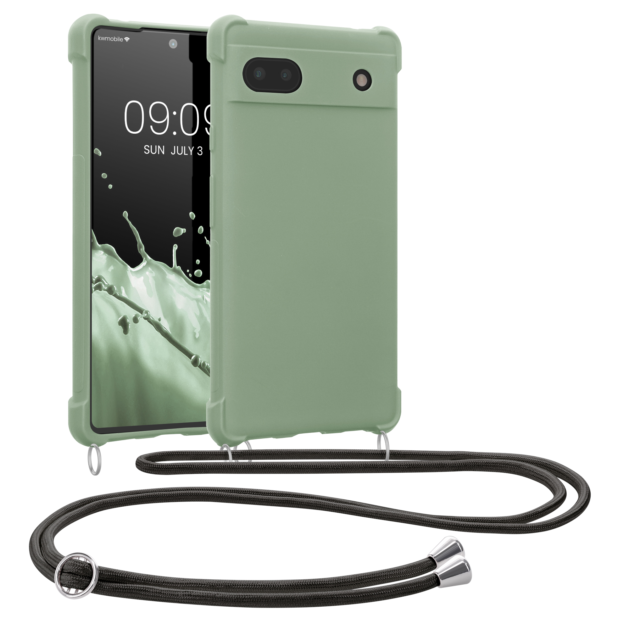 Crossbody kryt kwmobile pro Google Pixel 6 - šedozelená