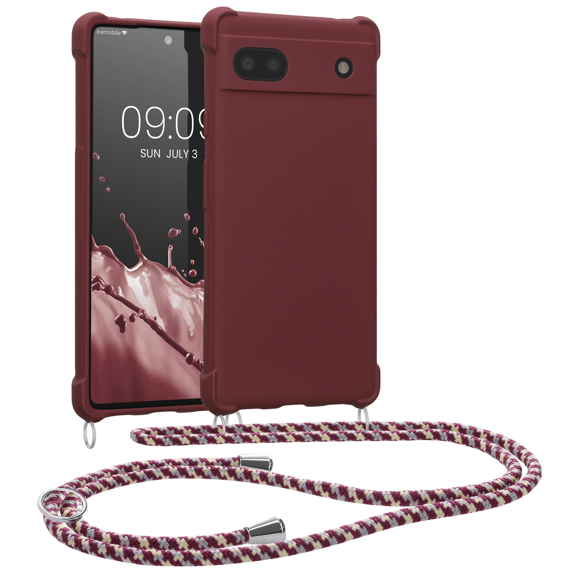 Crossbody kryt kwmobile pro Google Pixel 6 - vínově fialová
