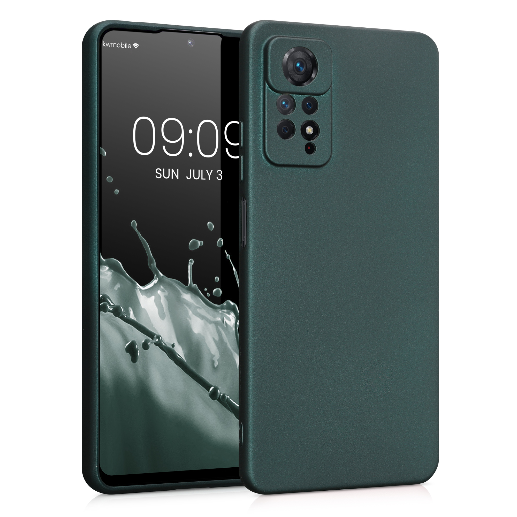 Kryt na mobil Xiaomi Redmi Note 11 Pro a další - kwmobile, metalický petrolejový