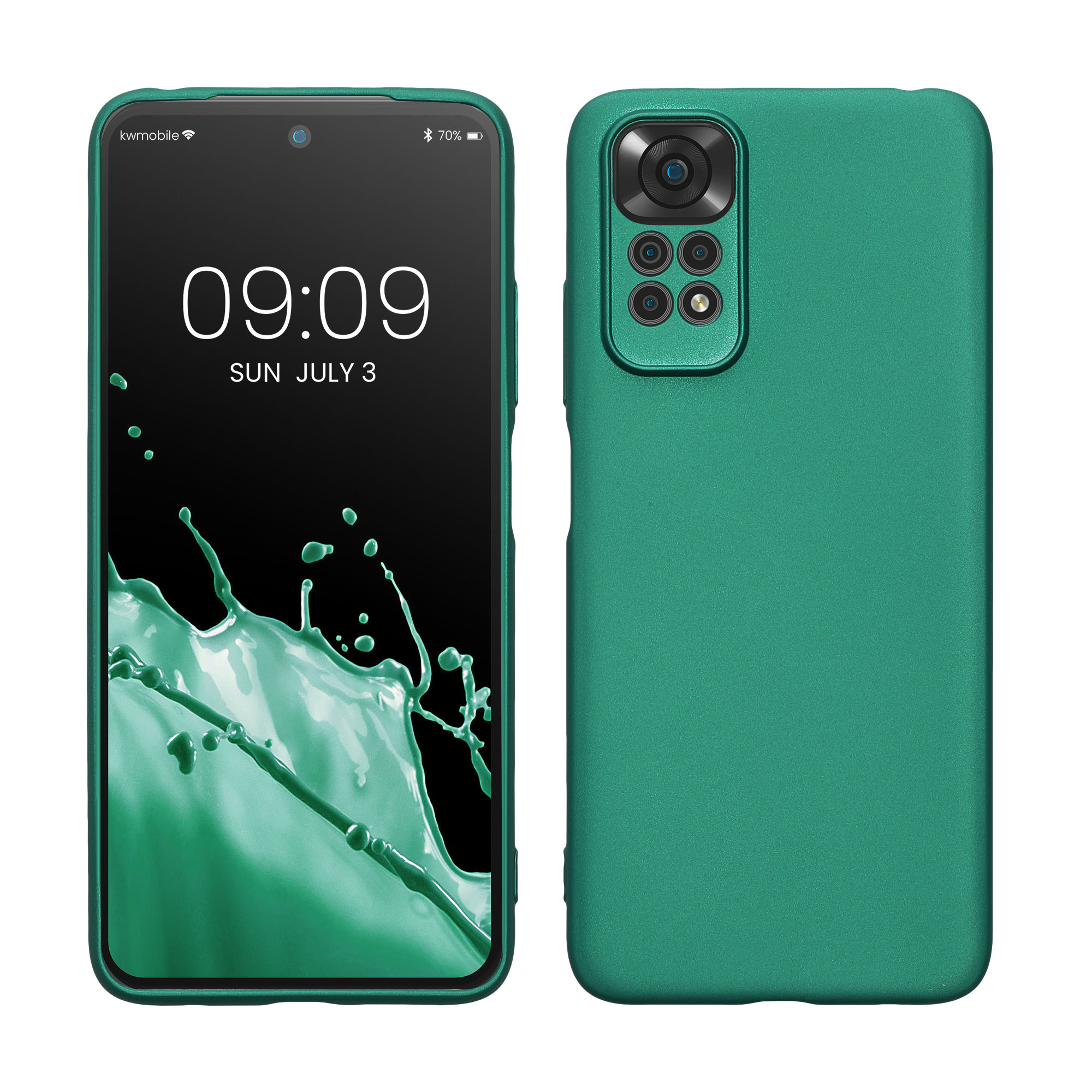 Kryt Xiaomi Redmi Note 11 metalický TPU zelená kwmobile