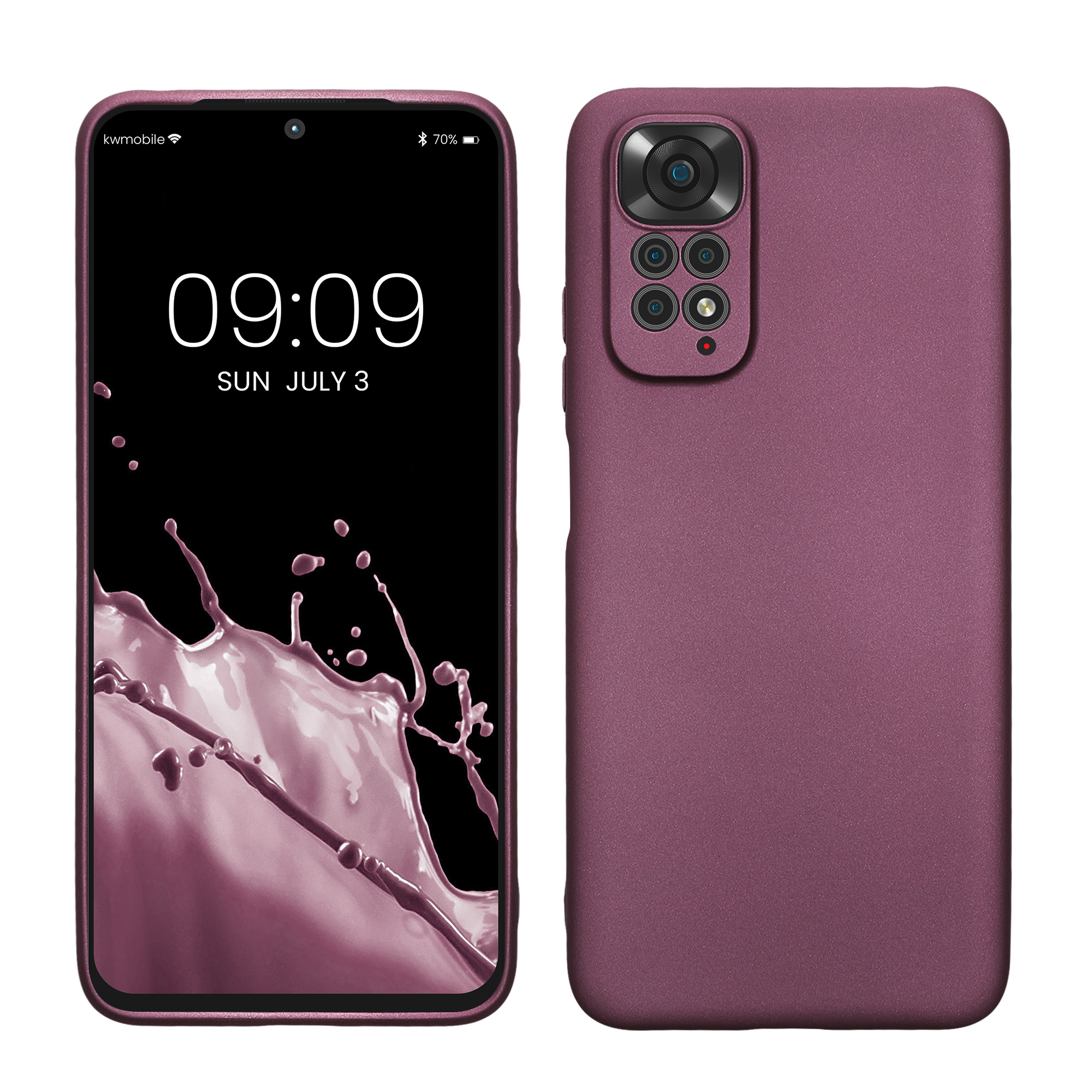 Kryt Xiaomi Redmi Note 11 metalický TPU levandulová kwmobile