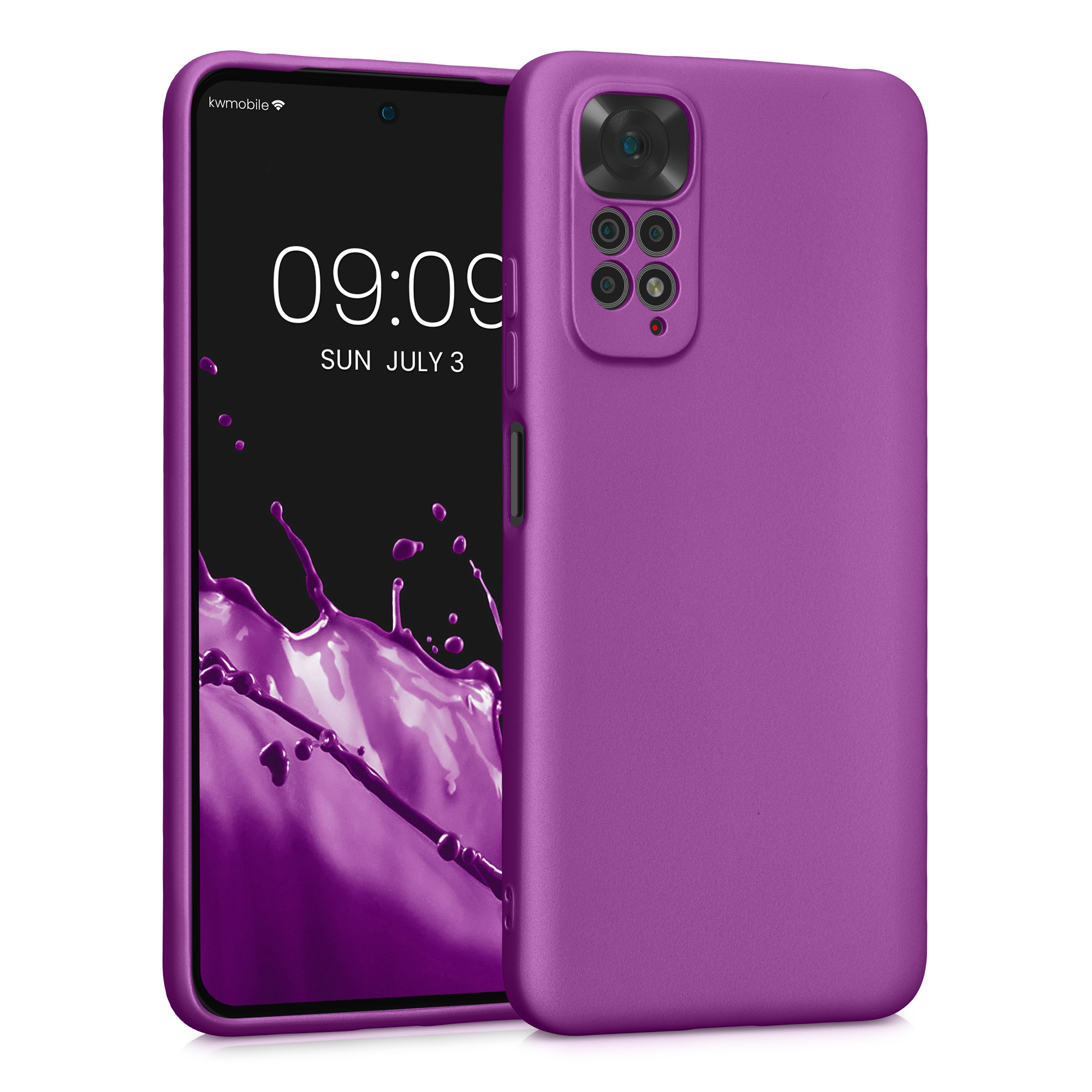 Kryt Xiaomi Redmi Note 11 metalický TPU červená kwmobile