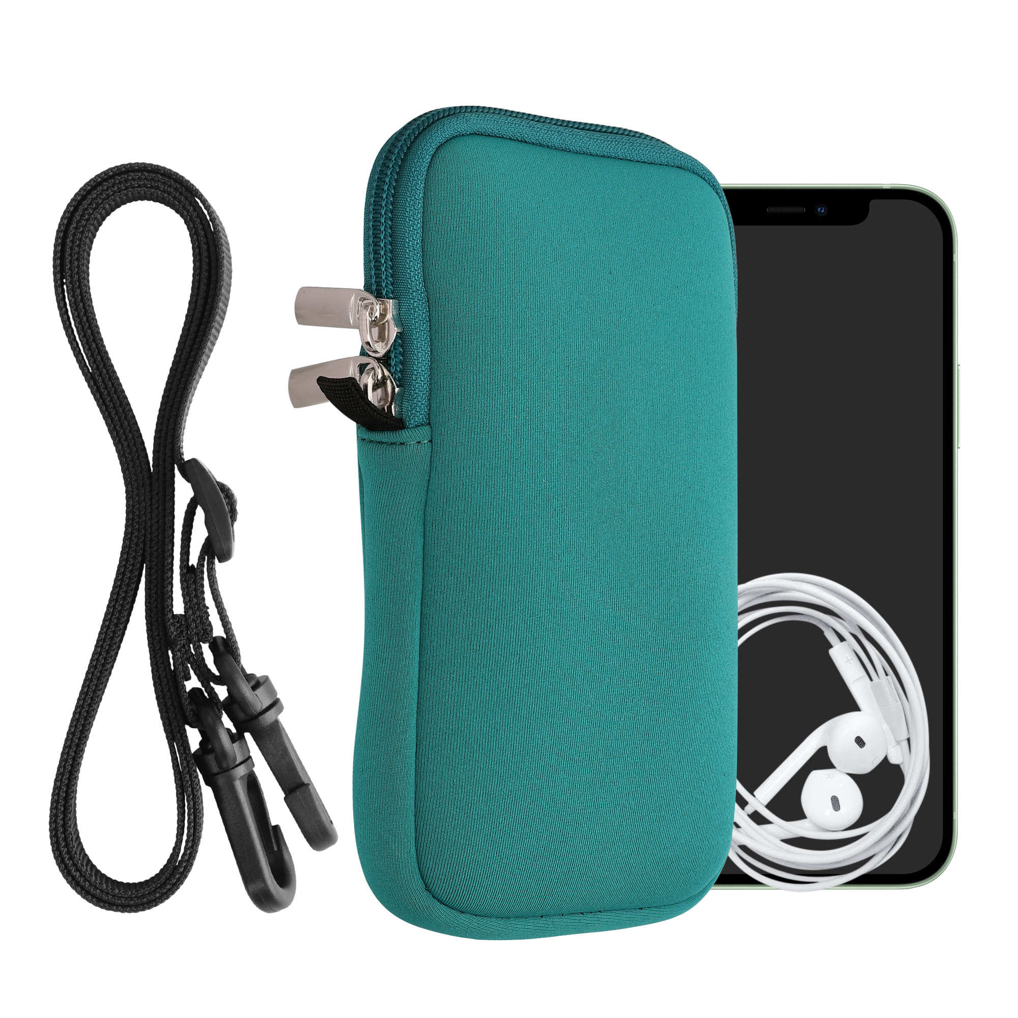 kwmobile univerzální pouzdro na mobil L 6.5", neopren, petrol