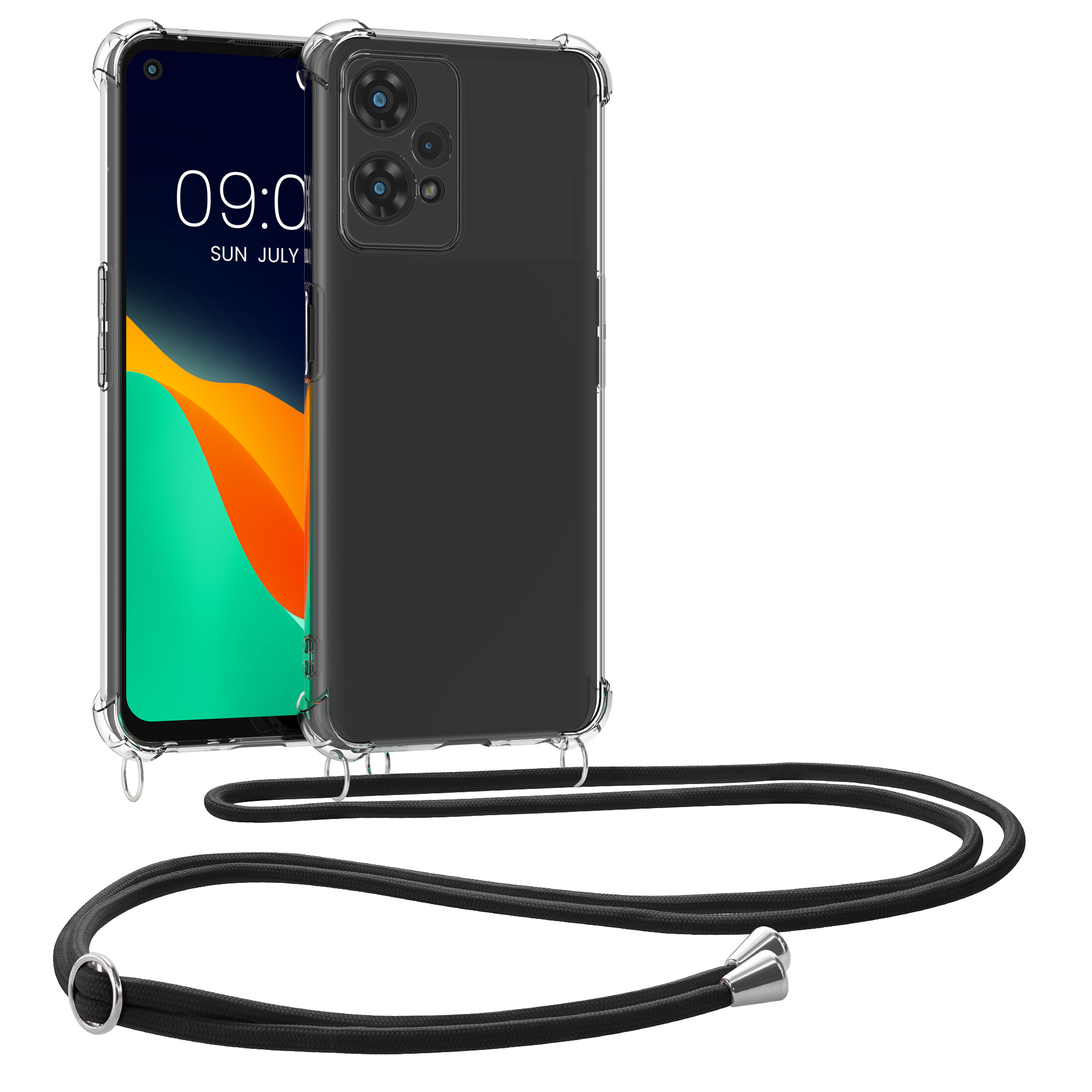 Pouzdro s popruhem (crossbody) pro OnePlus Nord CE 2 Lite 5G kwmobile TPU - transparentní / černá