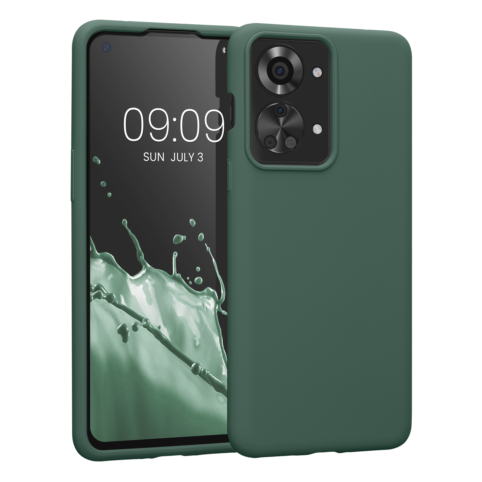 Kwmobile Silikonový kryt OnePlus Nord 2T 5G lesní zelená