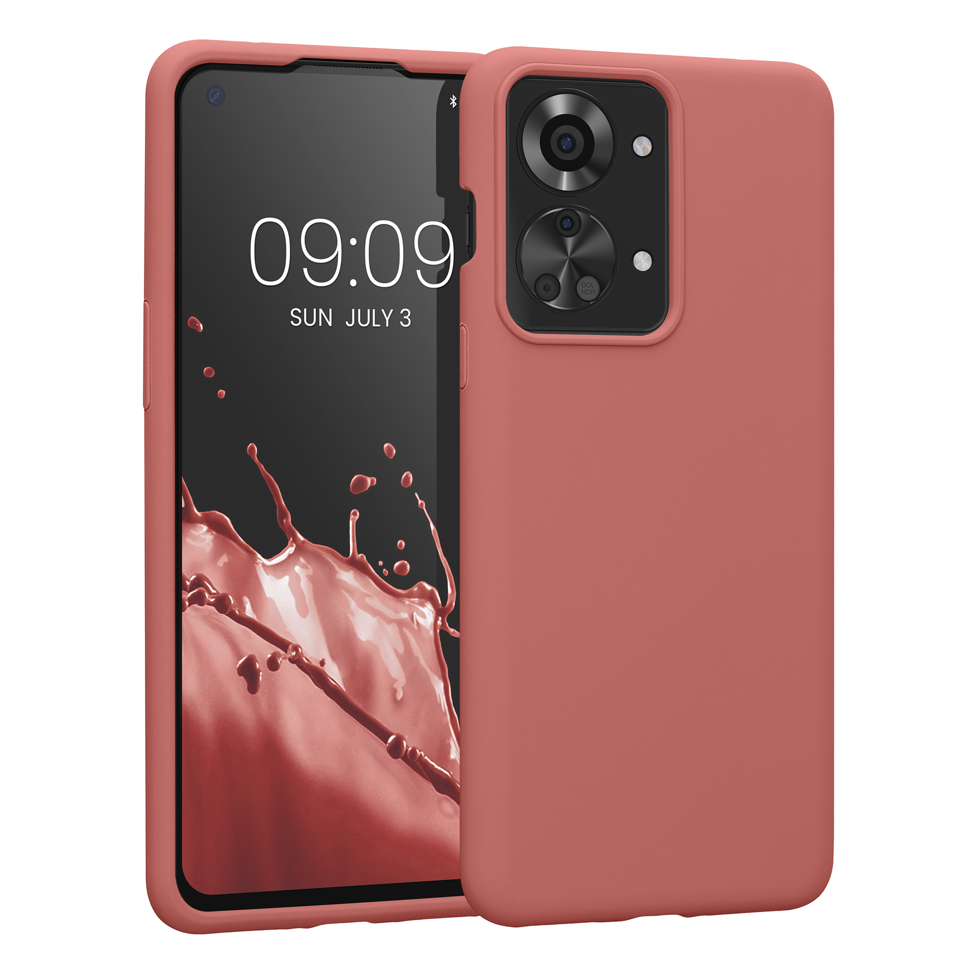 Kwmobile Silikonový kryt OnePlus Nord 2T 5G zimní růže