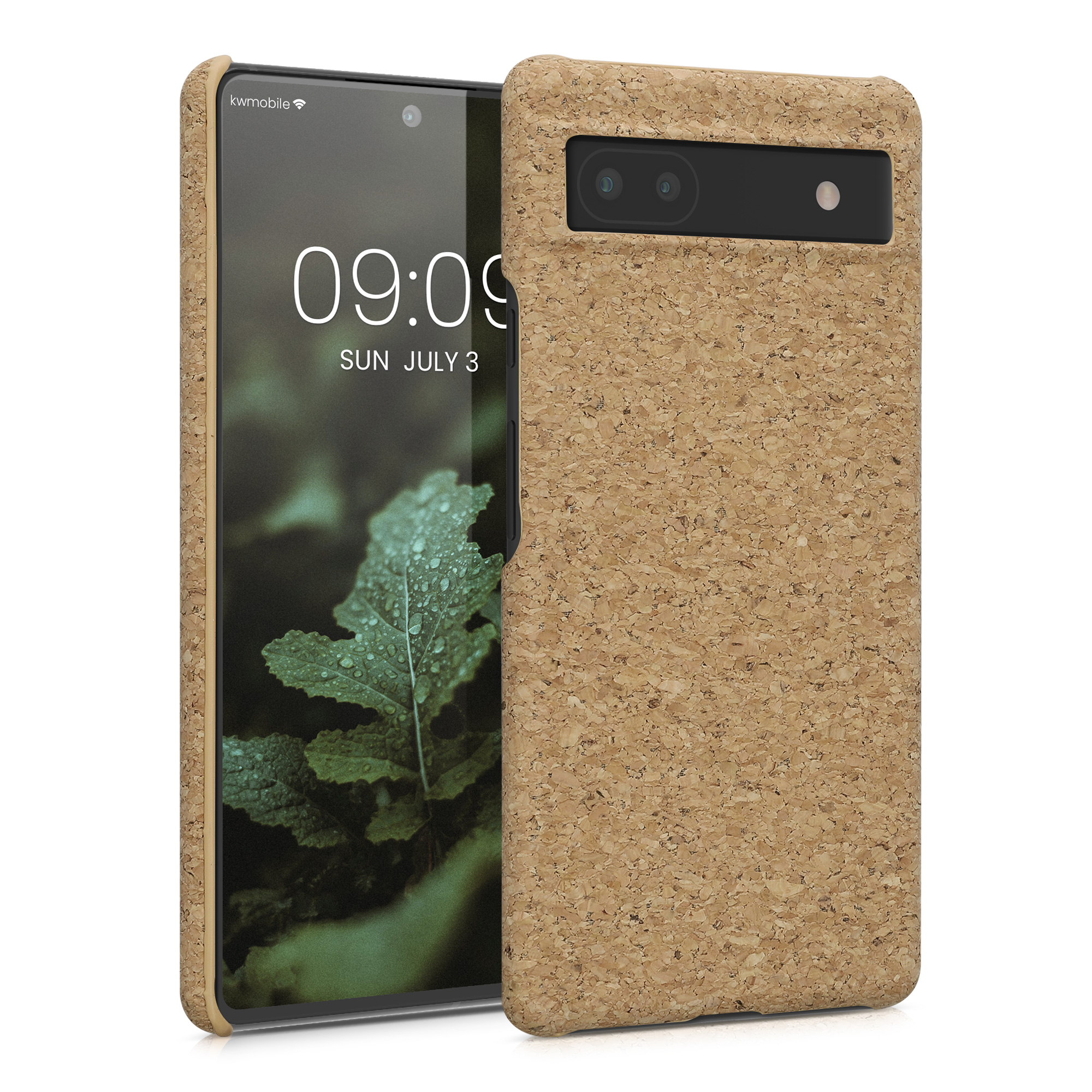 Korkový kryt pro Google Pixel 6a kwmobile ‑ světle hnědá