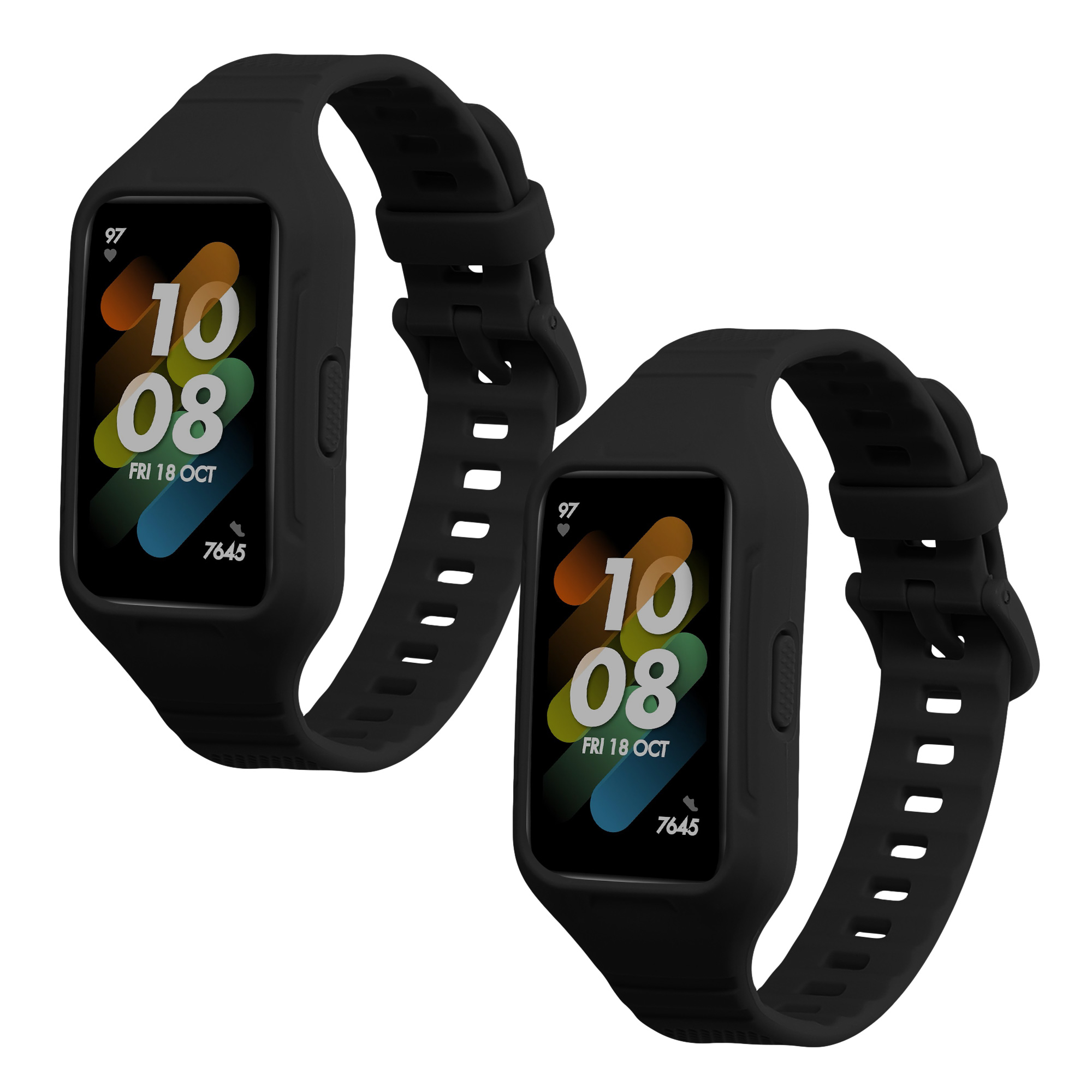 Sada řemínků na chytré hodinky Huawei Band 7 / Band 6 / Honor Band 6 2 ks černé