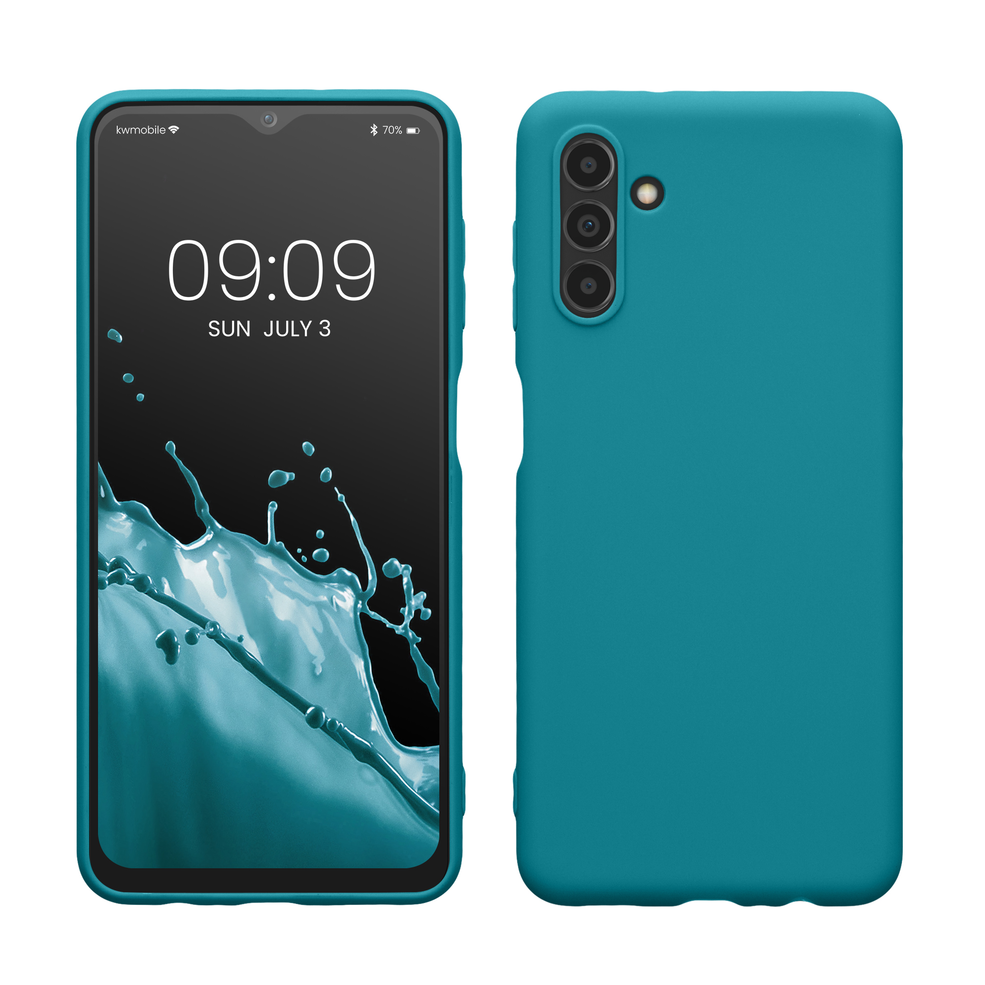 Kryt na mobil Samsung Galaxy A04s kwmobile TPU matně petrolejový