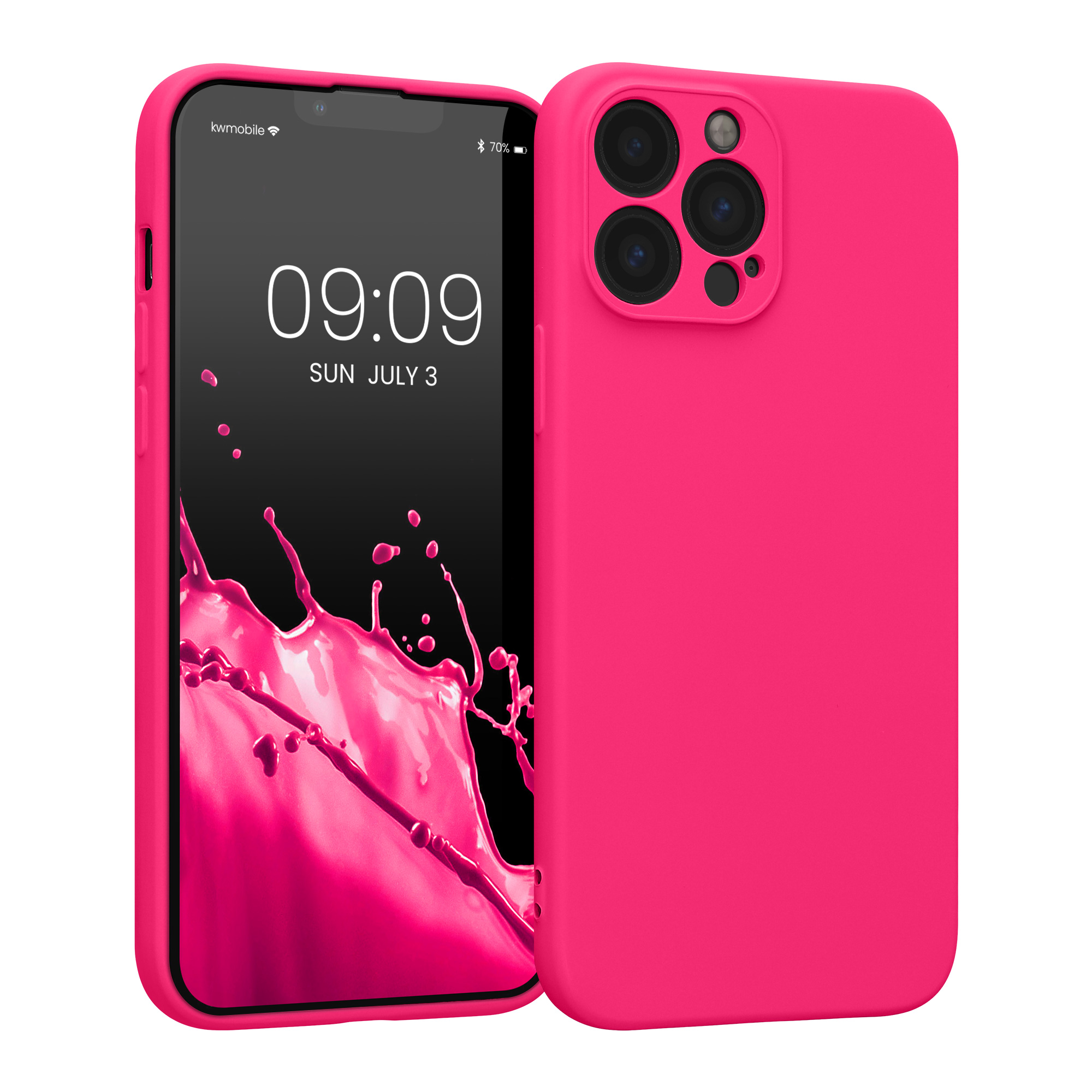 Kryt kwmobile slim iPhone 13 Pro Max neonově růžová