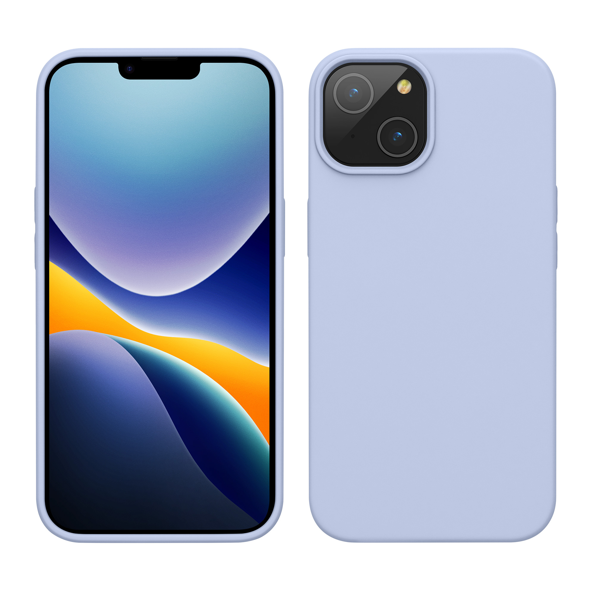 Pouzdro pro iPhone 14 kwmobile tenké silikonové - matná světle modrá