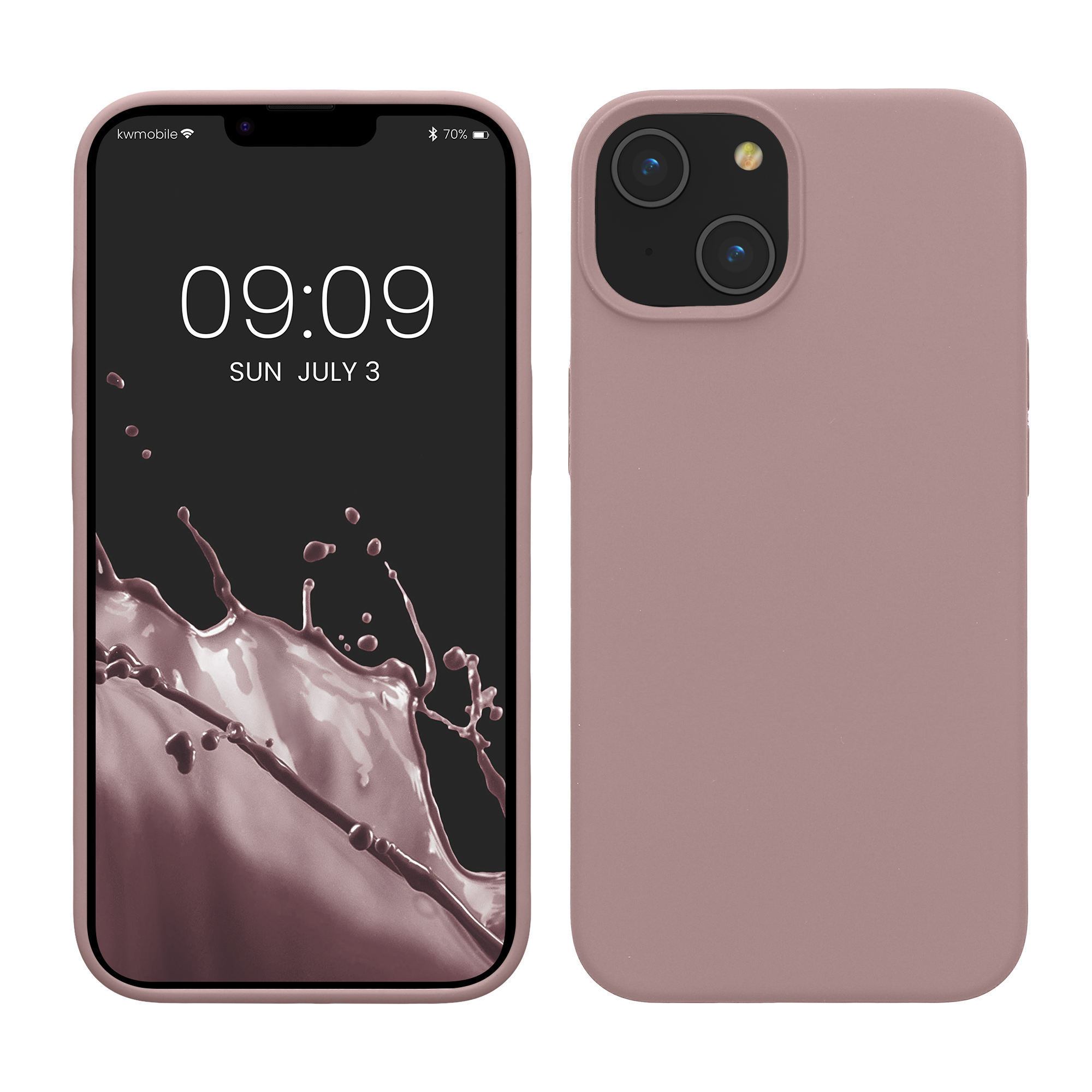 Pouzdro pro iPhone 14 kwmobile tenké silikonové - světle lila