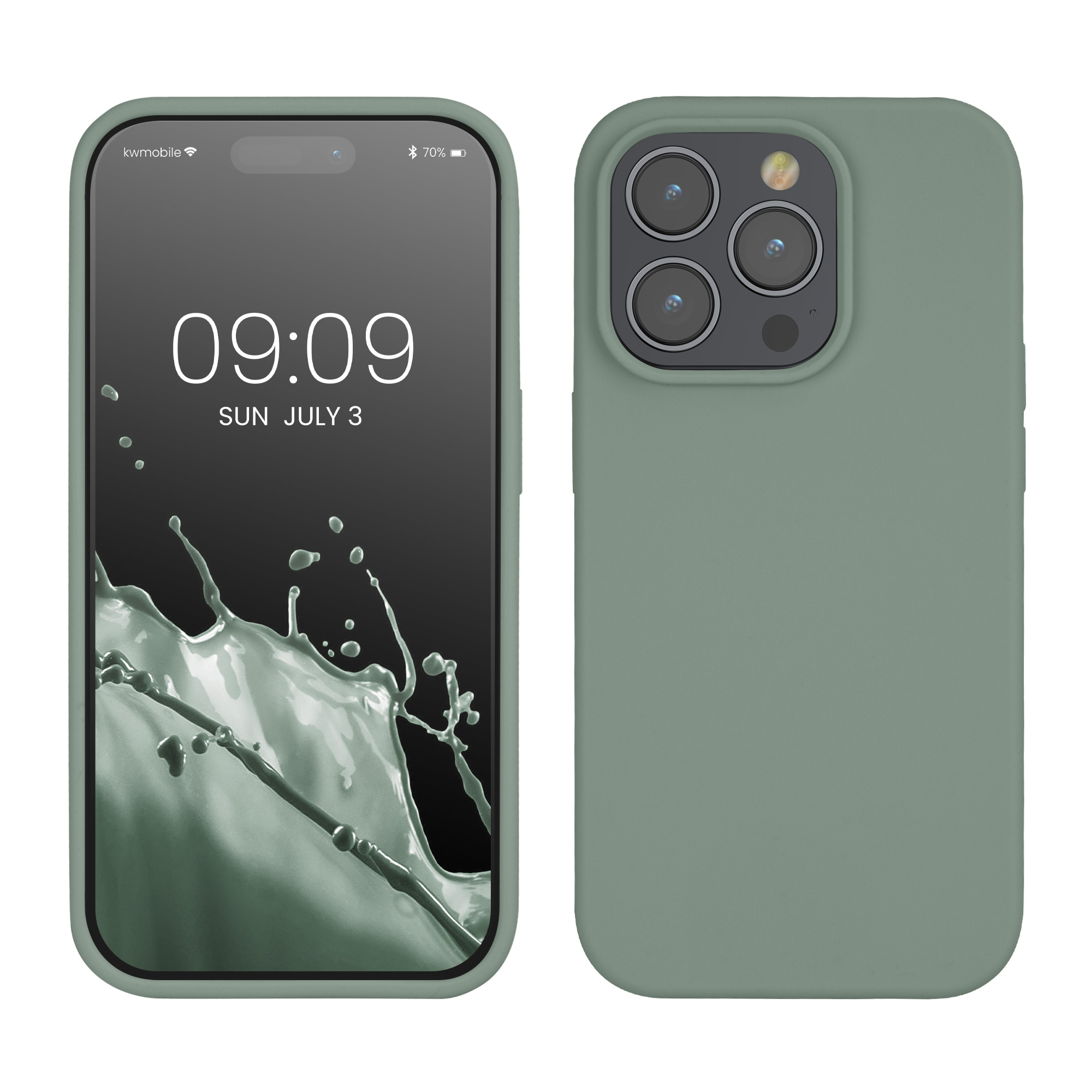 Kryt kwmobile slim iPhone 14 Pro zelená