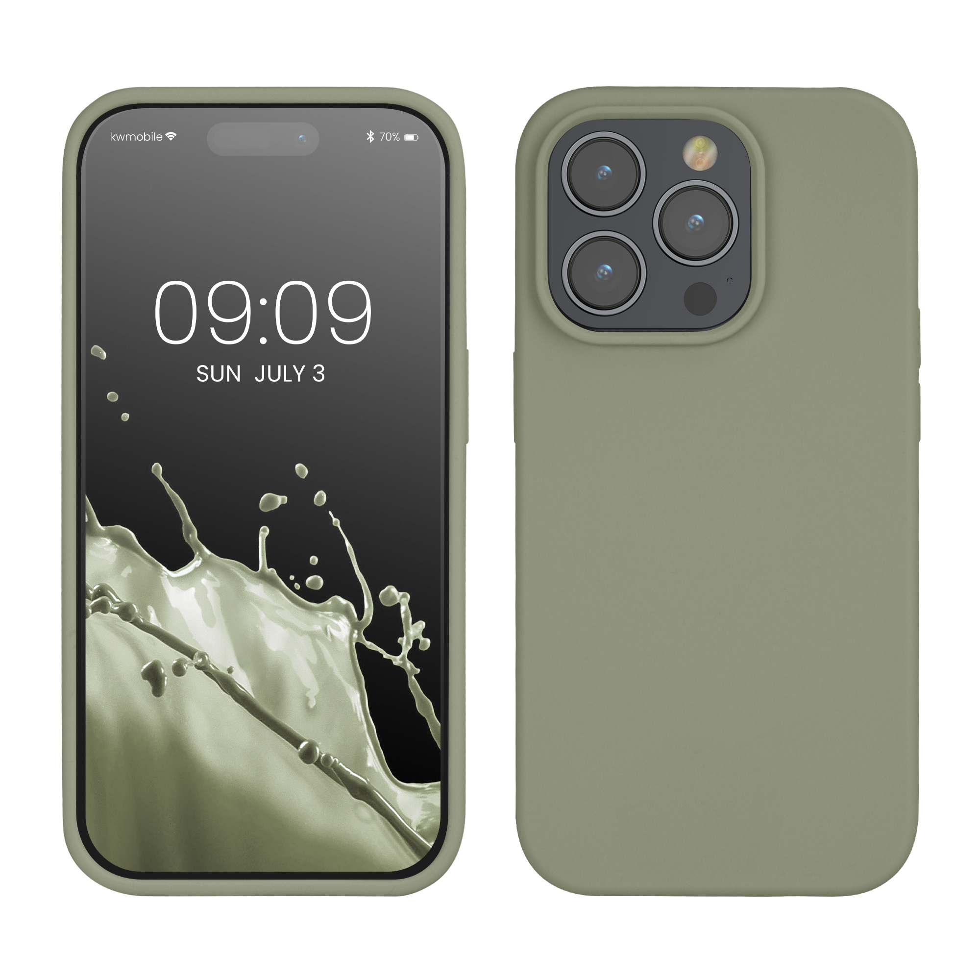 Kryt kwmobile slim iPhone 14 Pro zelená
