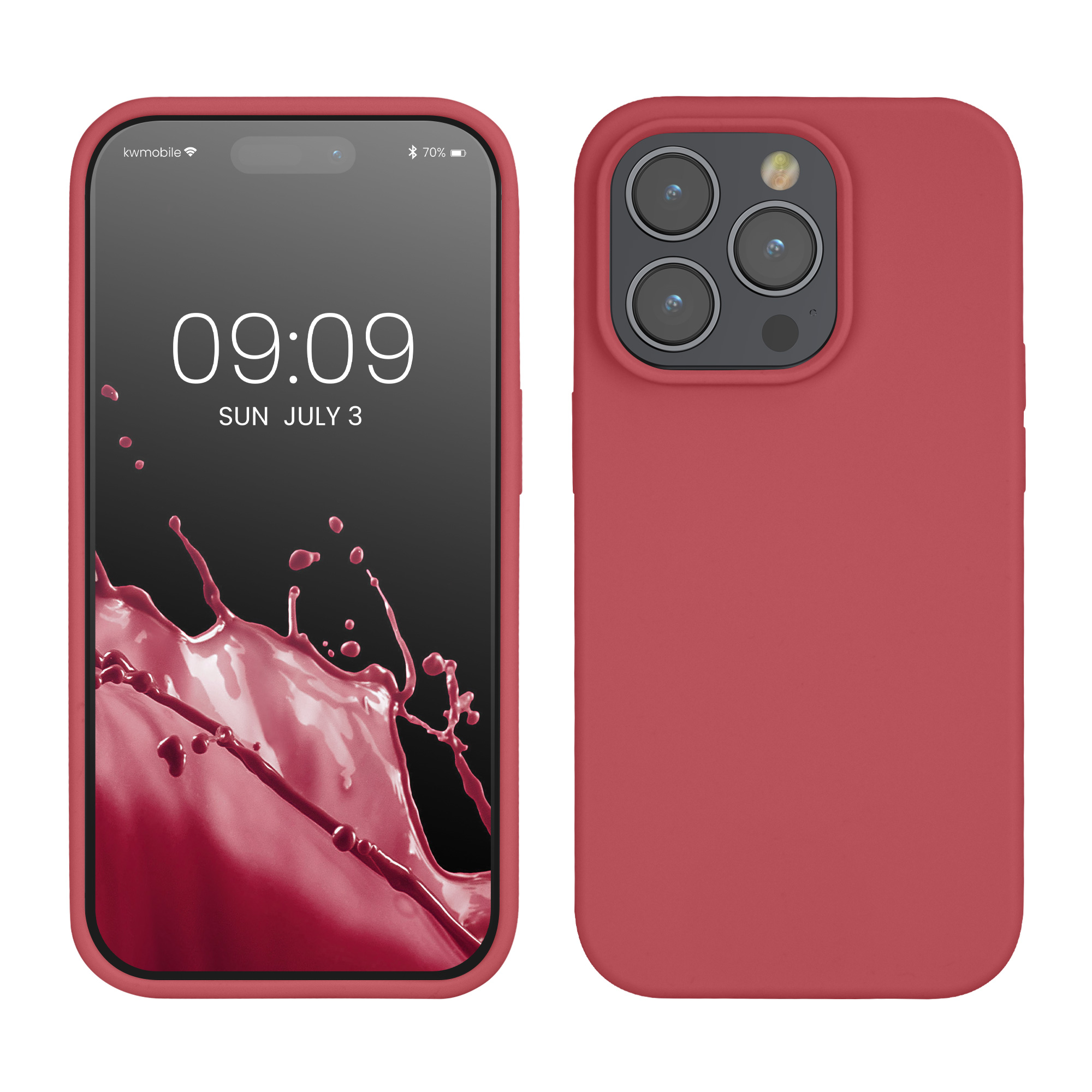 Kryt kwmobile slim iPhone 14 Pro tmavě růžová