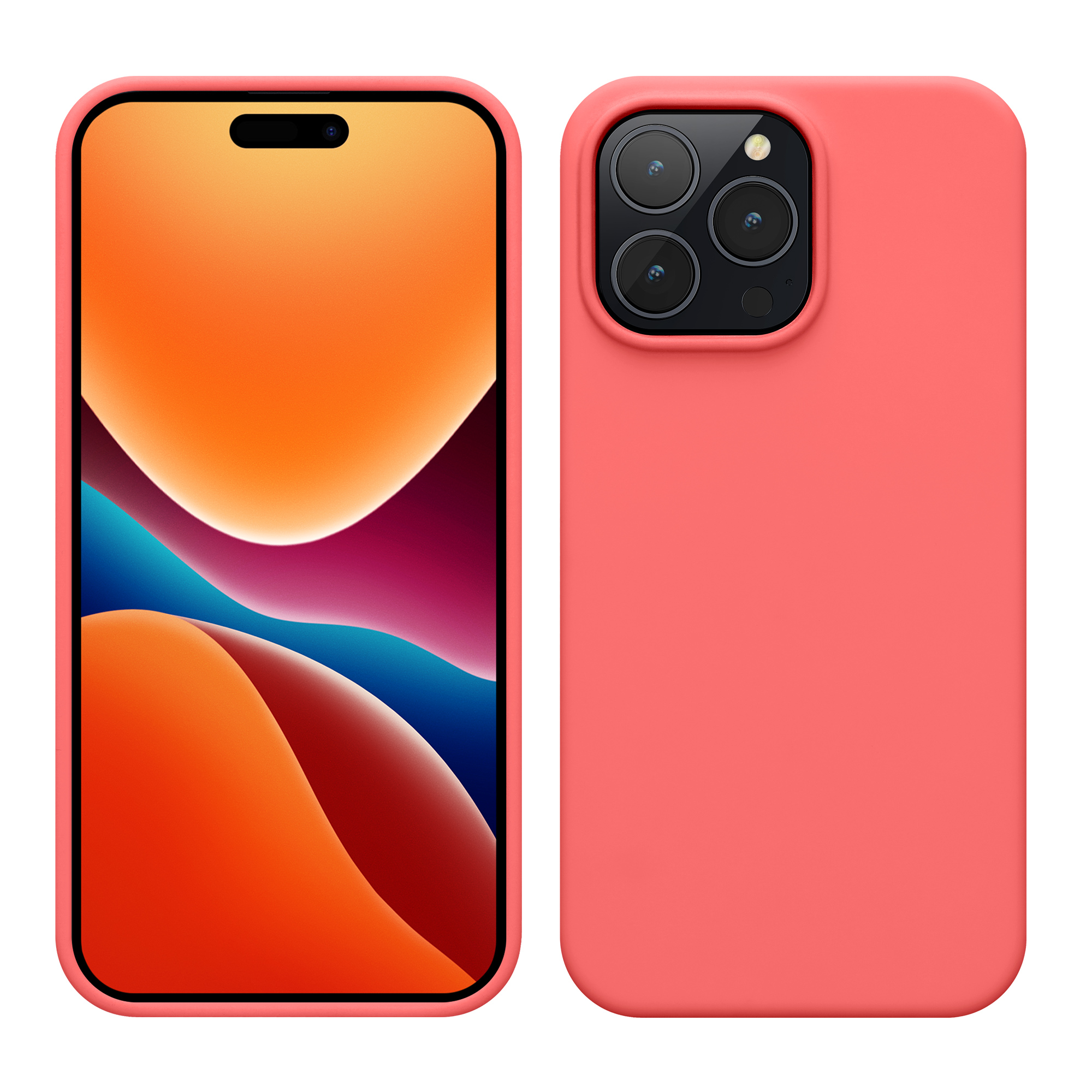 Kryt kwmobile slim iPhone 14 Pro Max Neon Coral