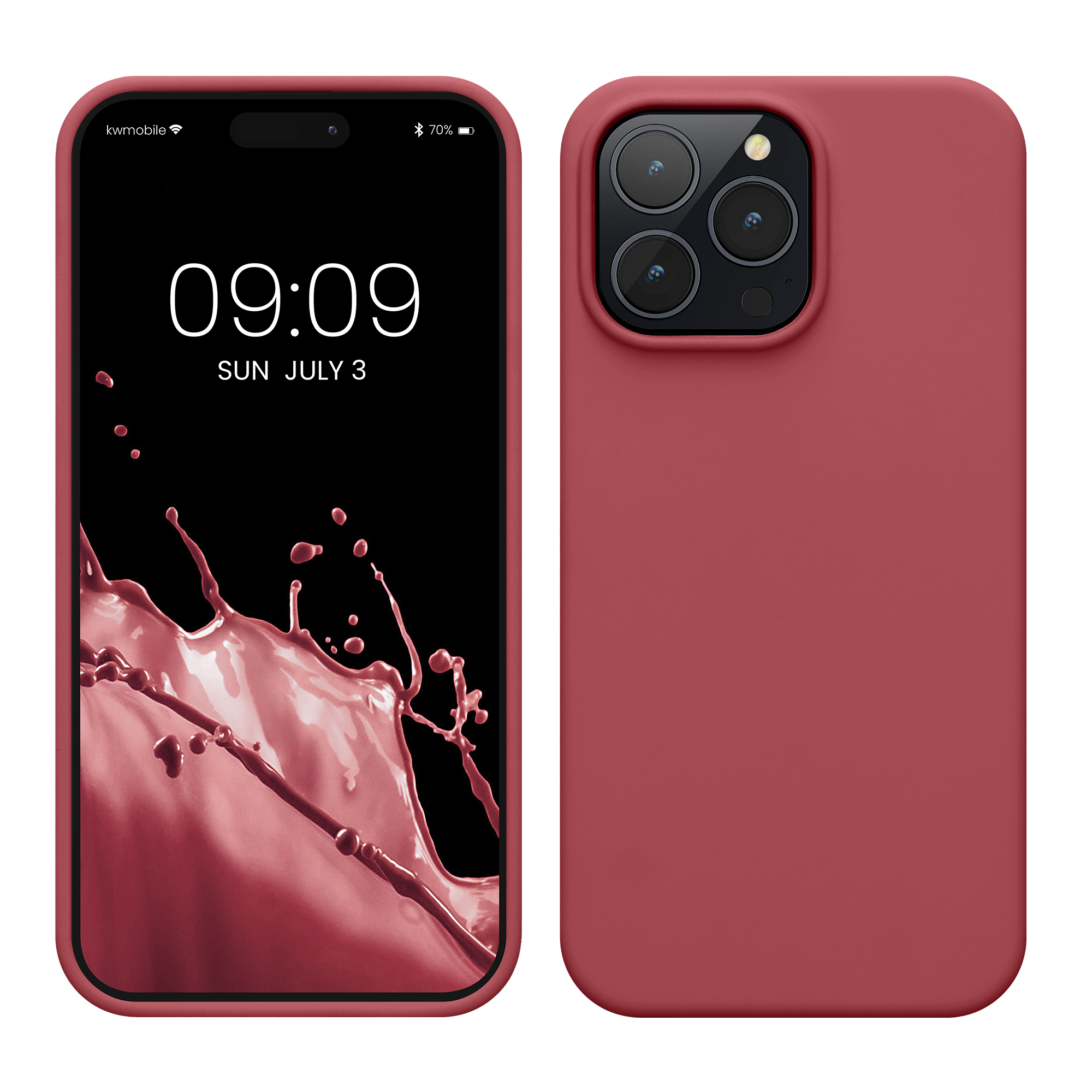 Kryt kwmobile slim iPhone 14 Pro Max tmavě růžová