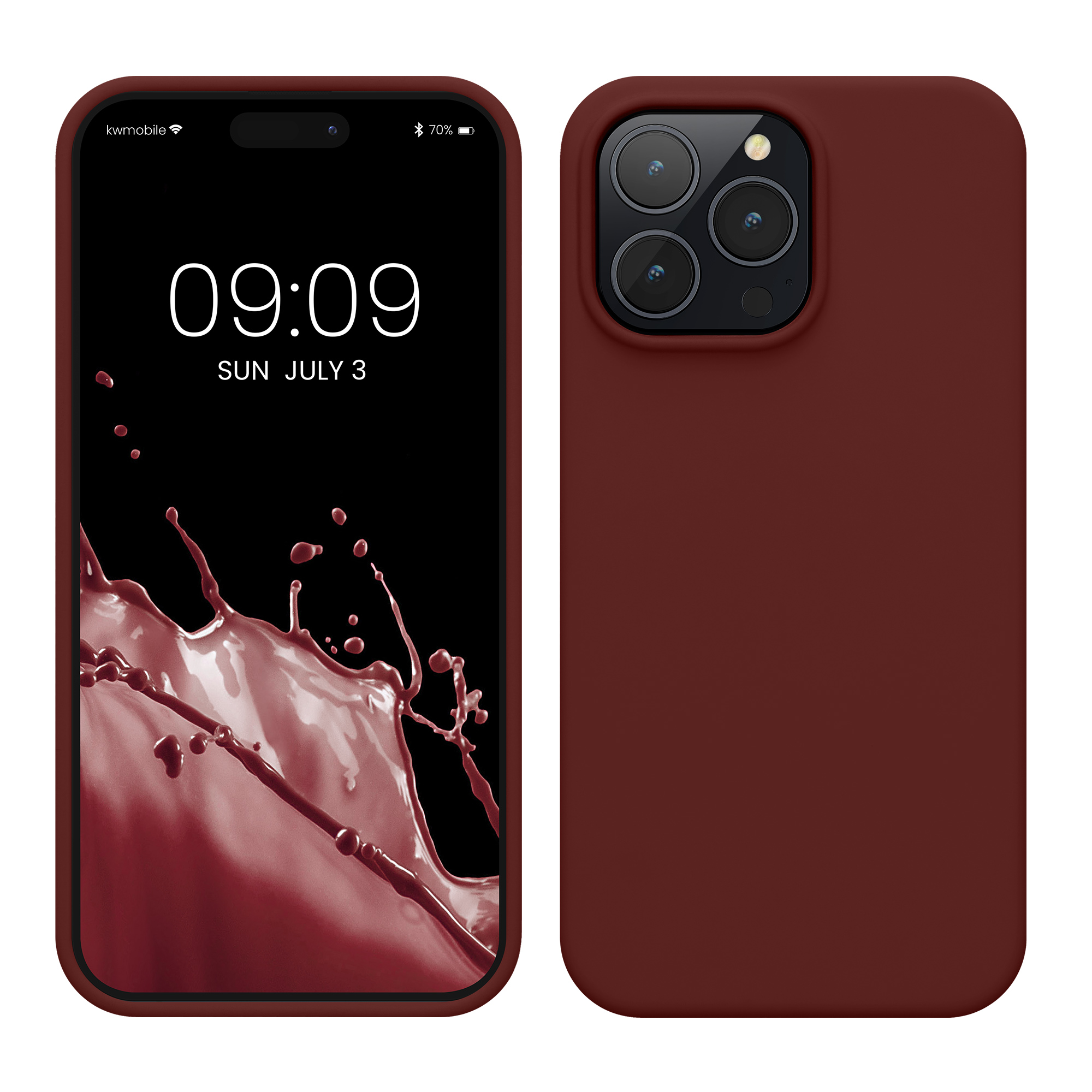 Kryt kwmobile slim iPhone 14 Pro Max červenohnědá