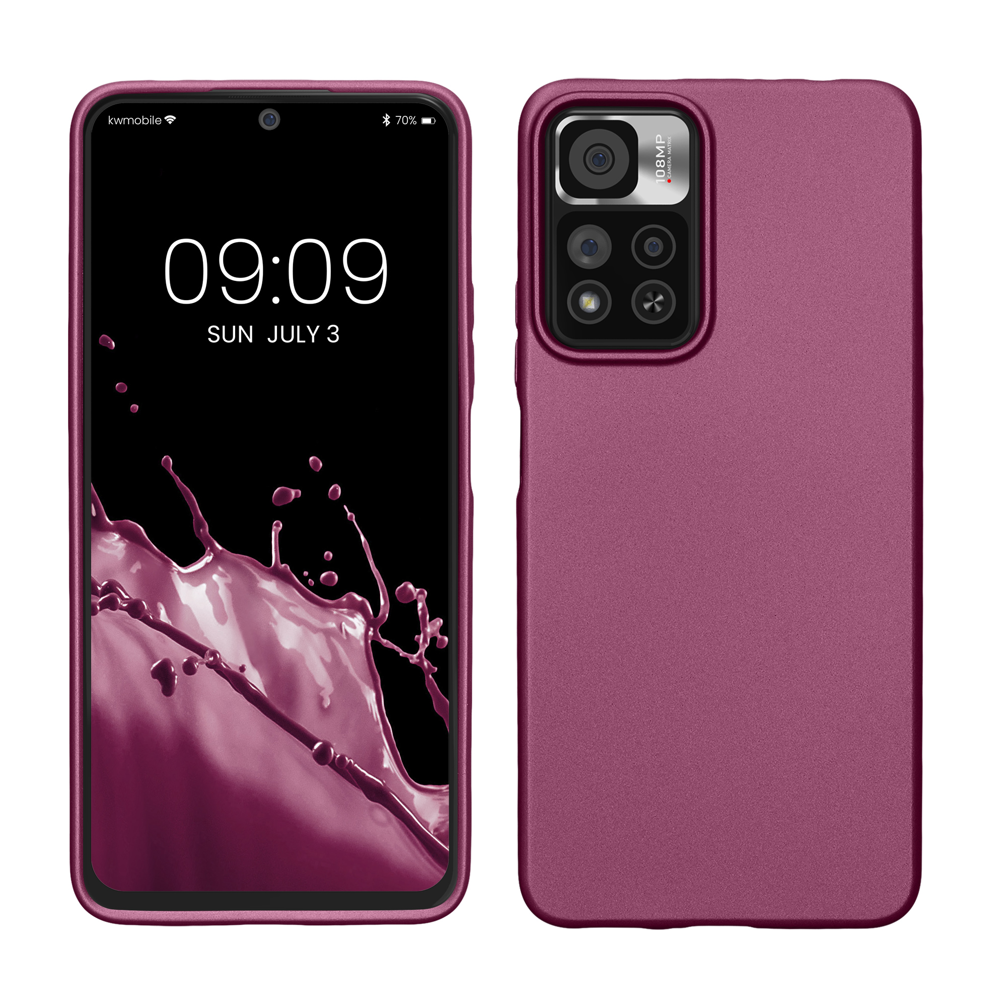 Kryt Xiaomi Redmi Note 11 Pro+ 5G metalický TPU levandulová kwmobile