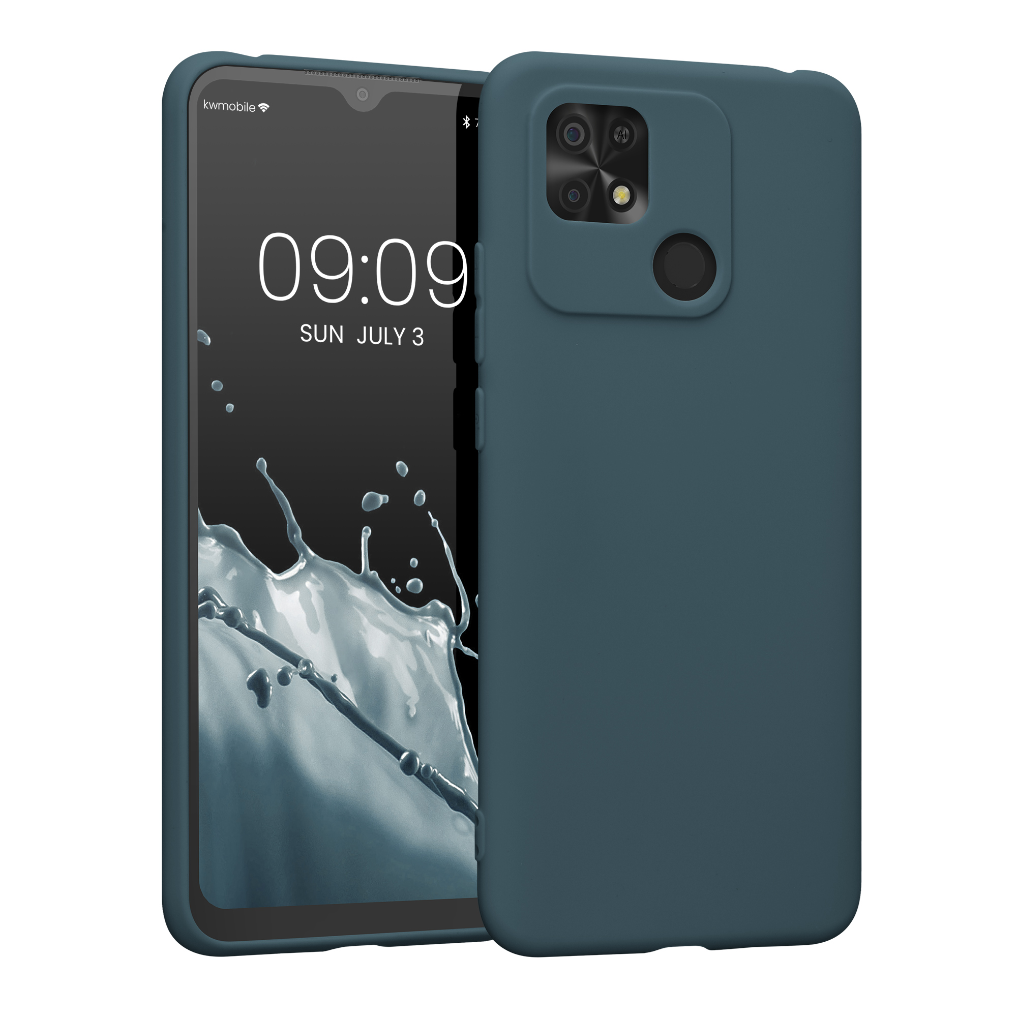 Kryt Xiaomi Redmi 10C silikonový TPU tmavá břidlice kwmobile