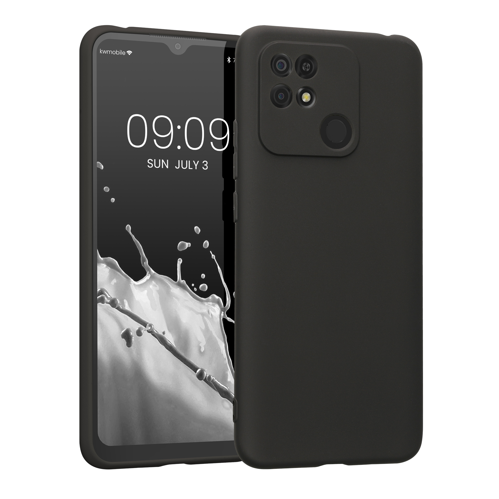 Kryt Xiaomi Redmi 10C silikonový TPU černá matná kwmobile