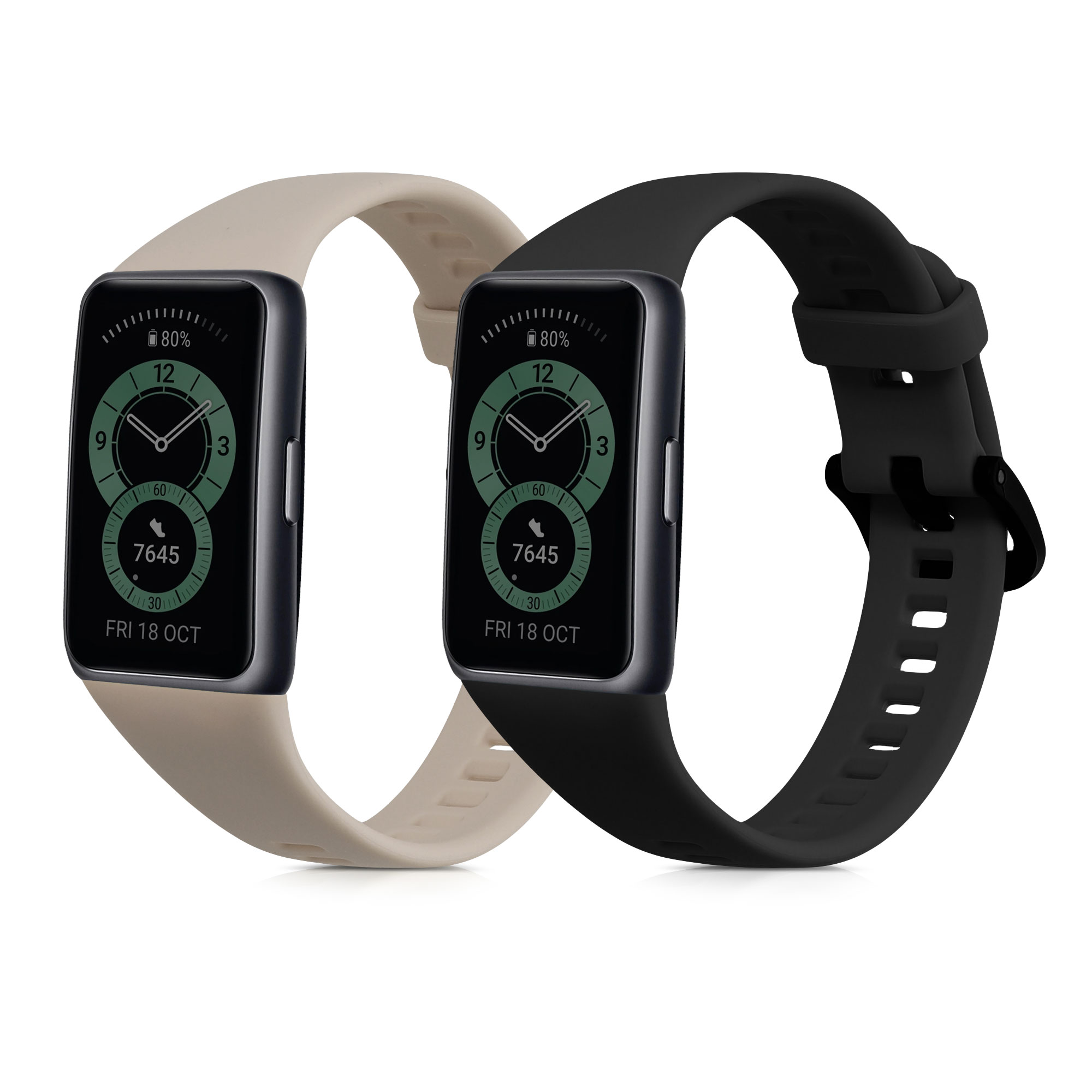 Sada řemínků na chytré hodinky Huawei Band 6 2 ks černo-béžové