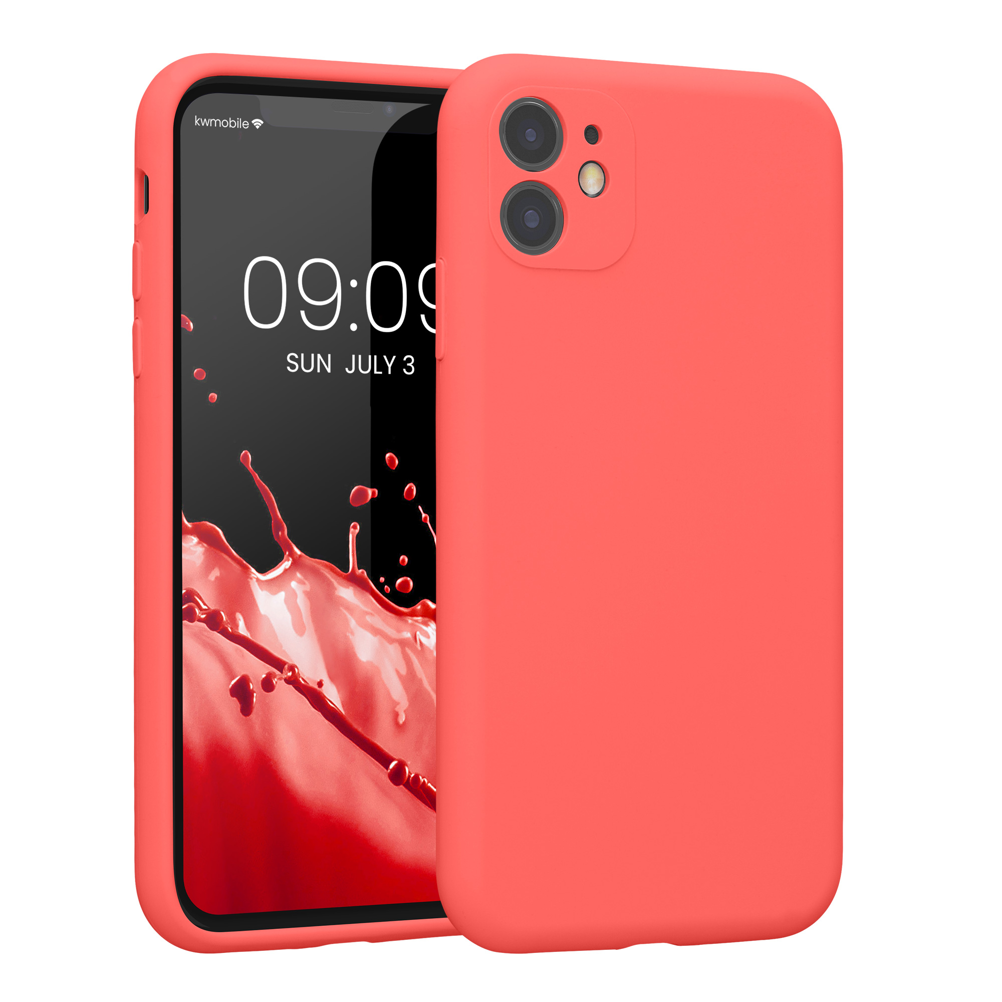 Kryt na mobil kwmobile iPhone 11 Case - sytě korálová