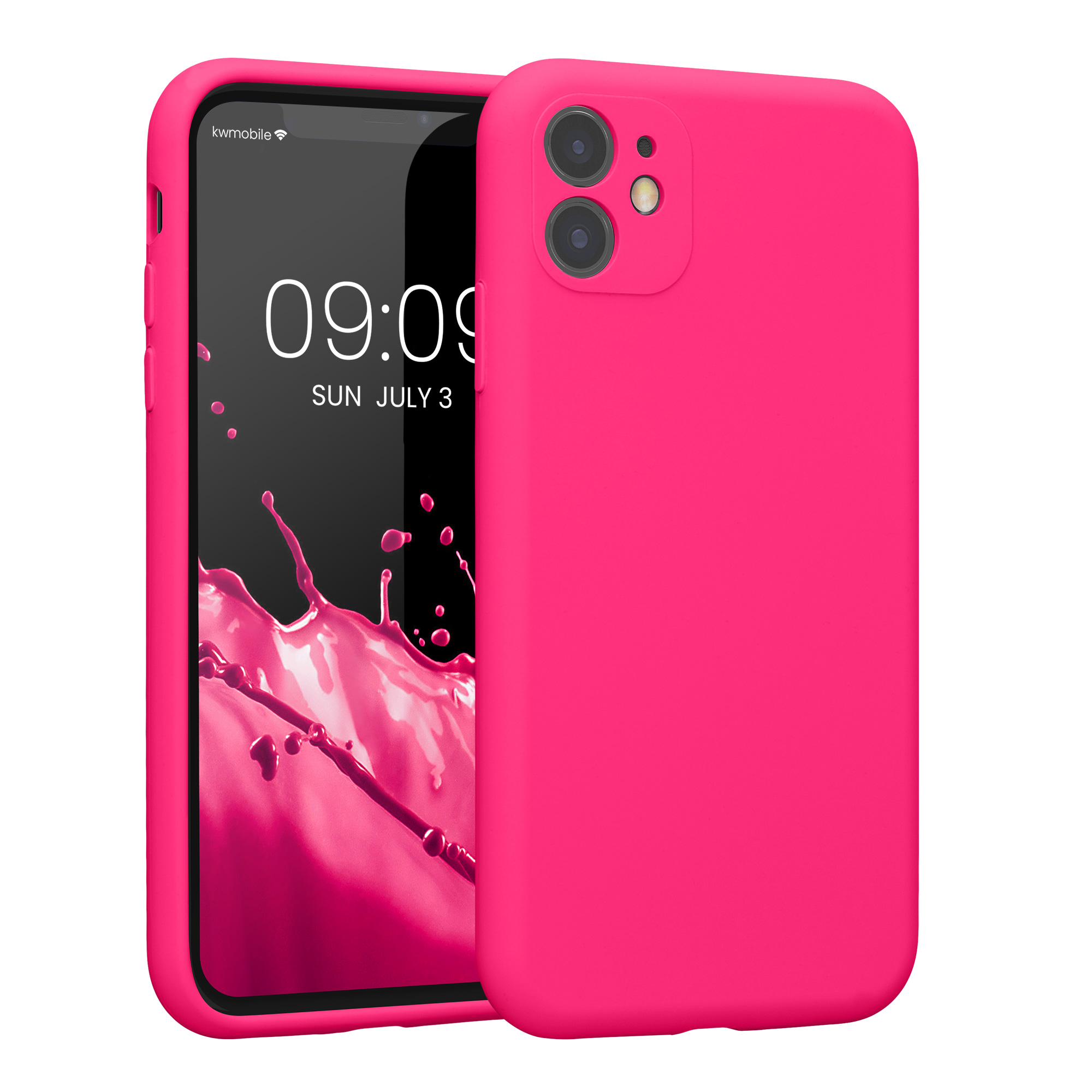 Kryt na mobil kwmobile iPhone 11 Case - neonově růžová
