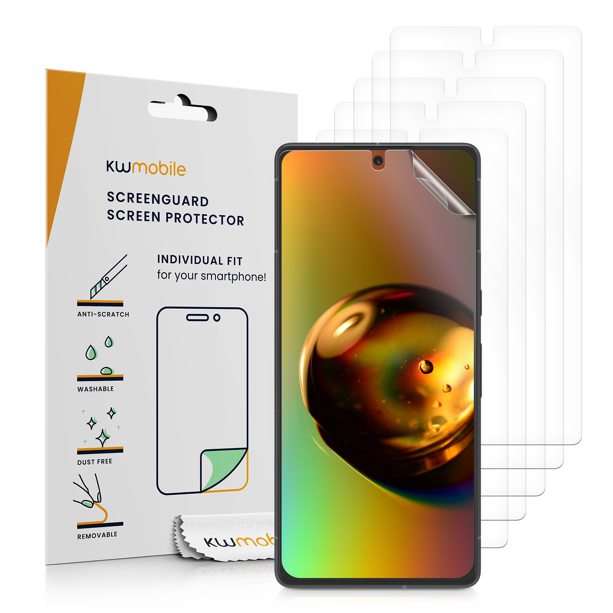 Silikonový kryt kwmobile pro Google Pixel 7 - 6x ultra-clear transparent phone films