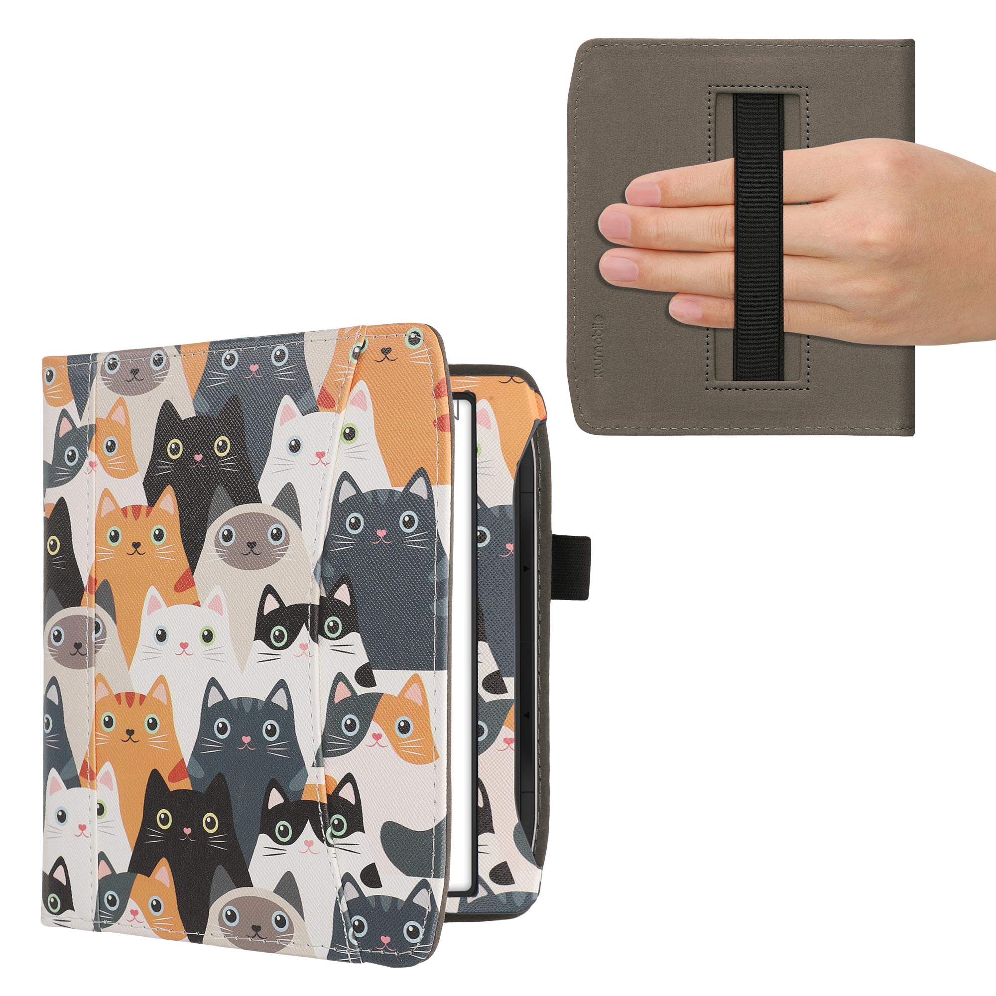 Flip pouzdro na čtečku Pocketbook Era / Era Color černo-bílé se stojánkem