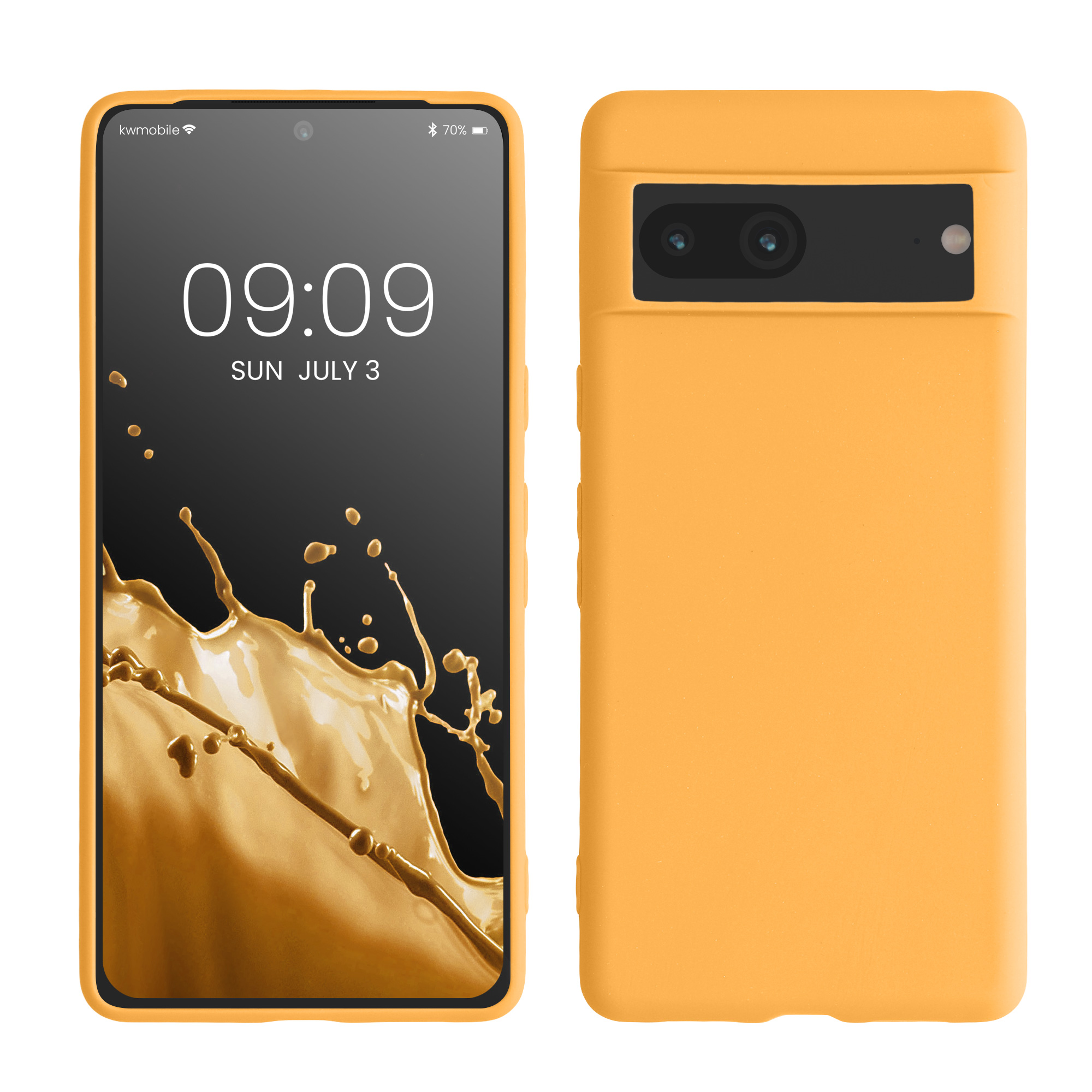 Silikonový kryt kwmobile pro Google Pixel 7 - oranžová