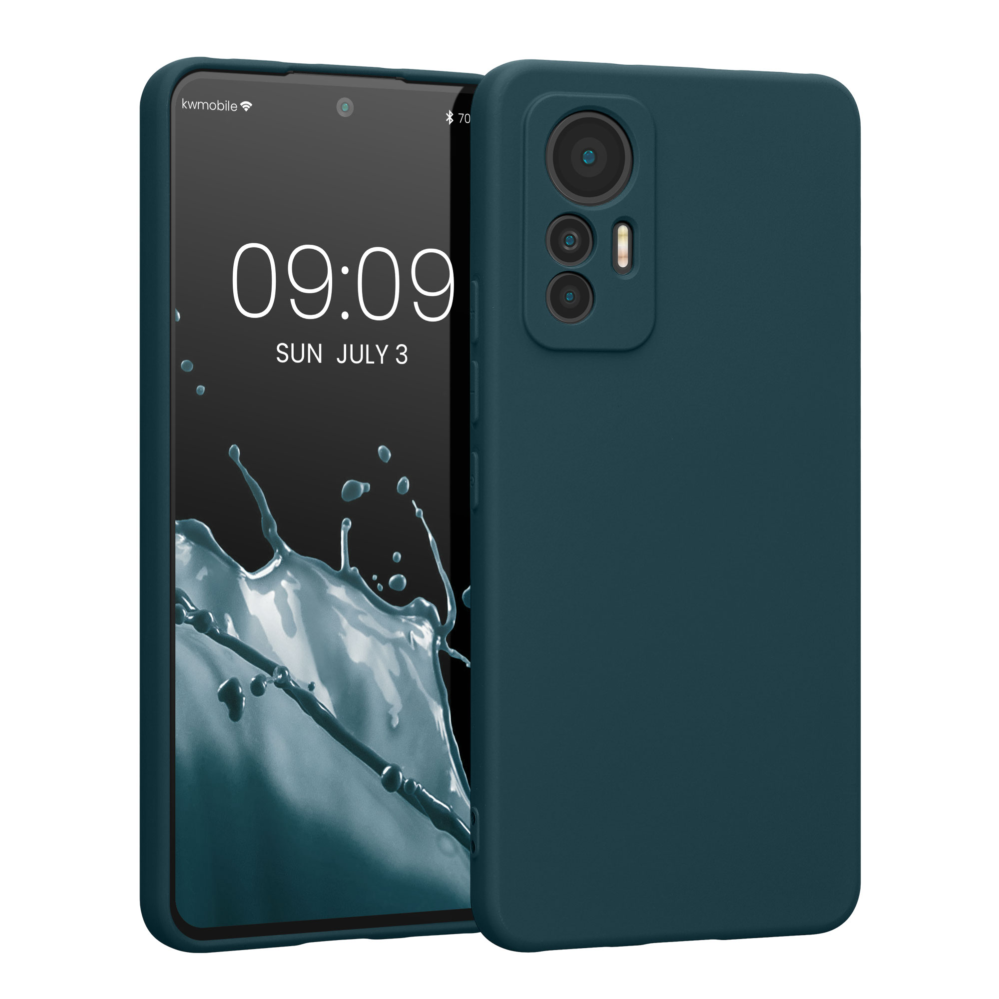 Kryt na mobil Xiaomi 12 Lite 5G kwmobile matná petrolejová