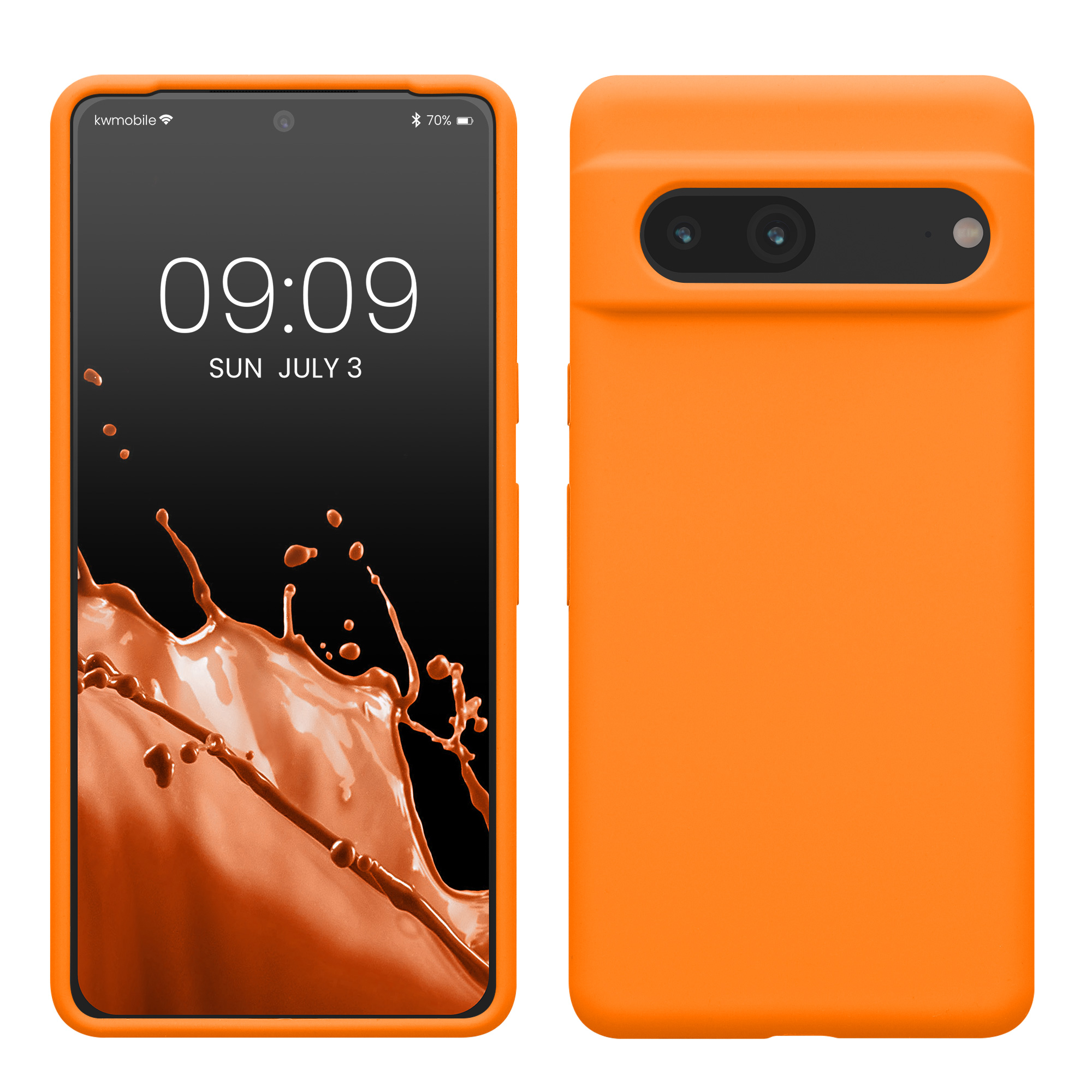 Silikonový kryt kwmobile pro Google Pixel 7 - oranžová