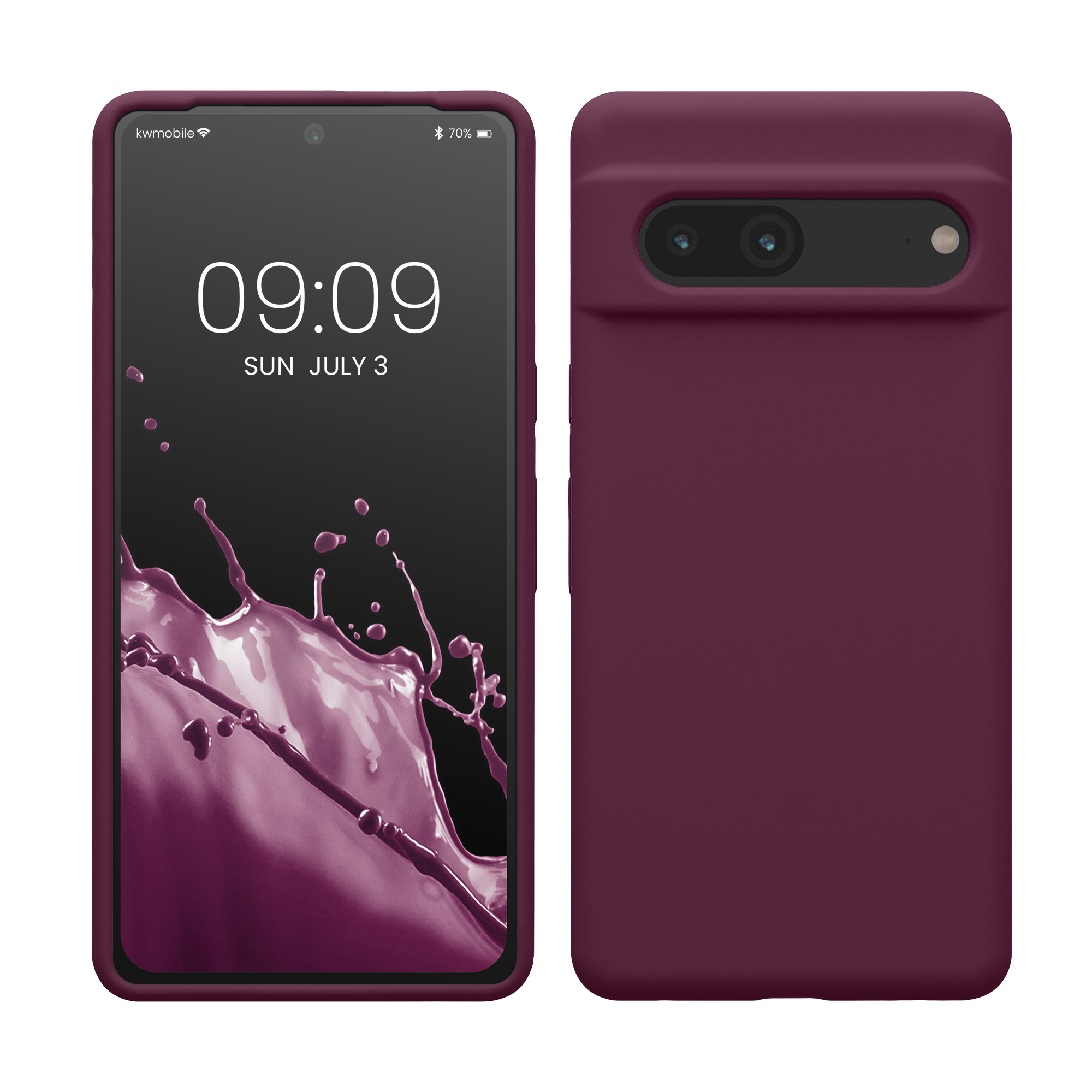 Silikonový kryt kwmobile pro Google Pixel 7 - vínově fialová