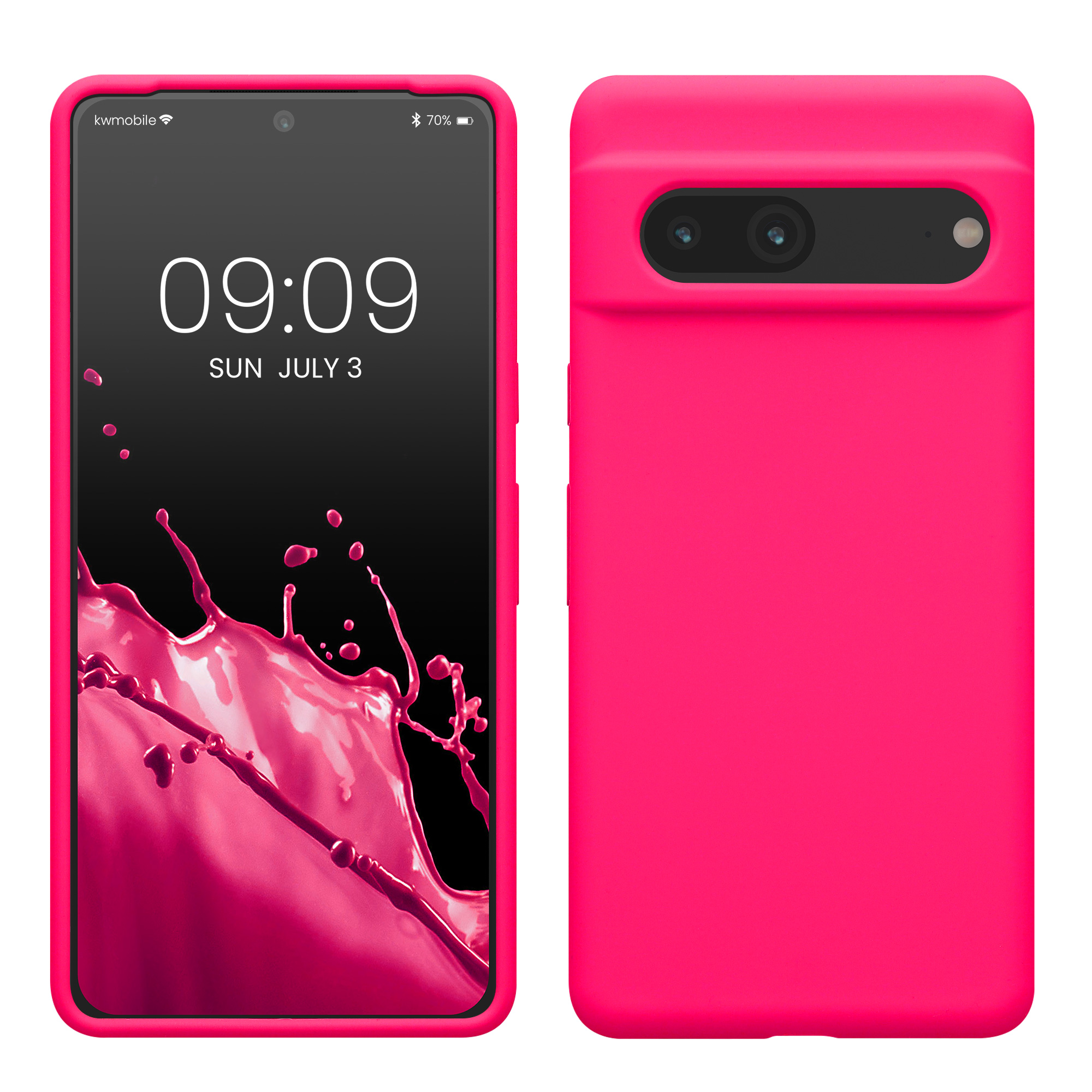 Silikonový kryt kwmobile pro Google Pixel 7 - neonově růžová