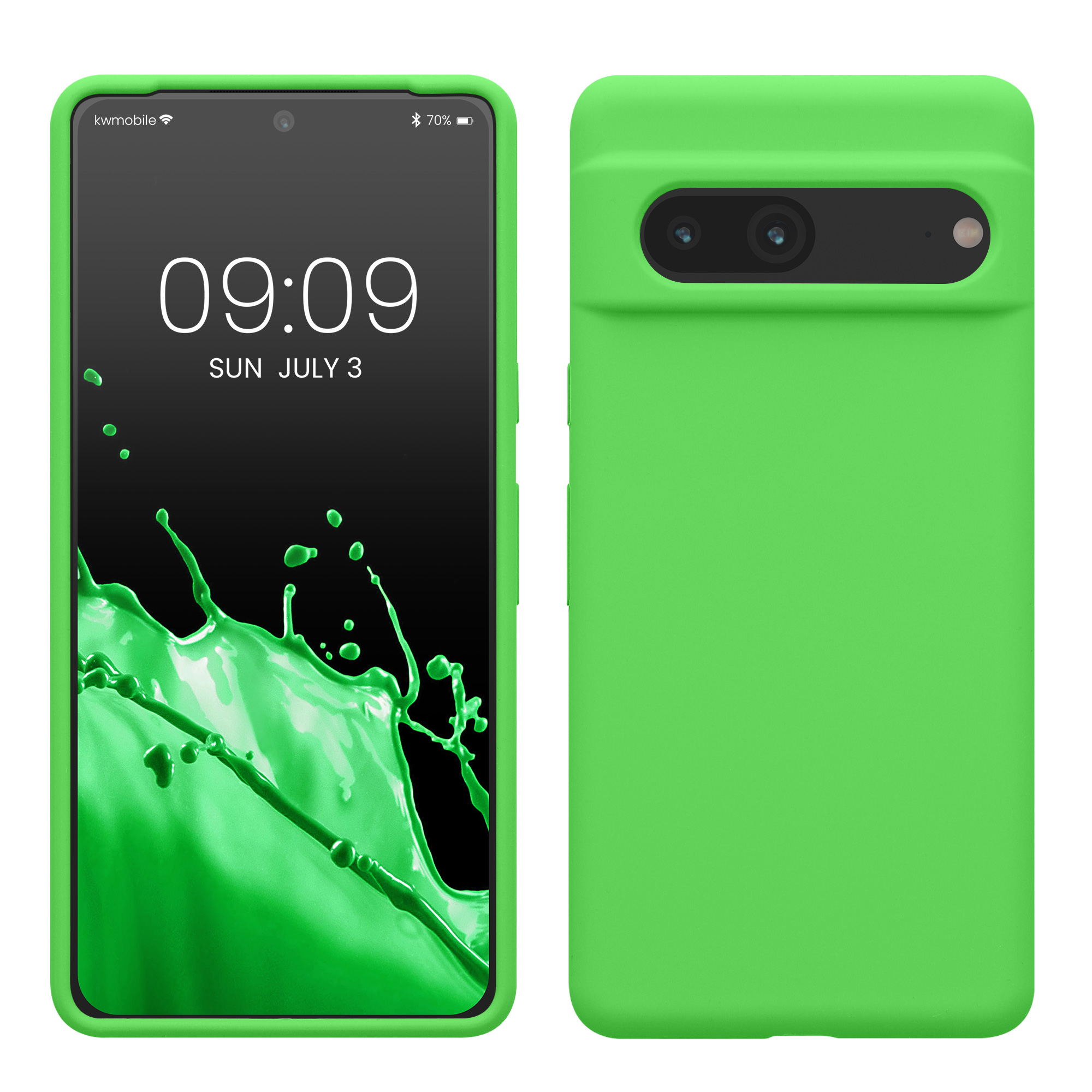 Pouzdro pro Google Pixel 7 kwmobile silikonové - limetkově zelená