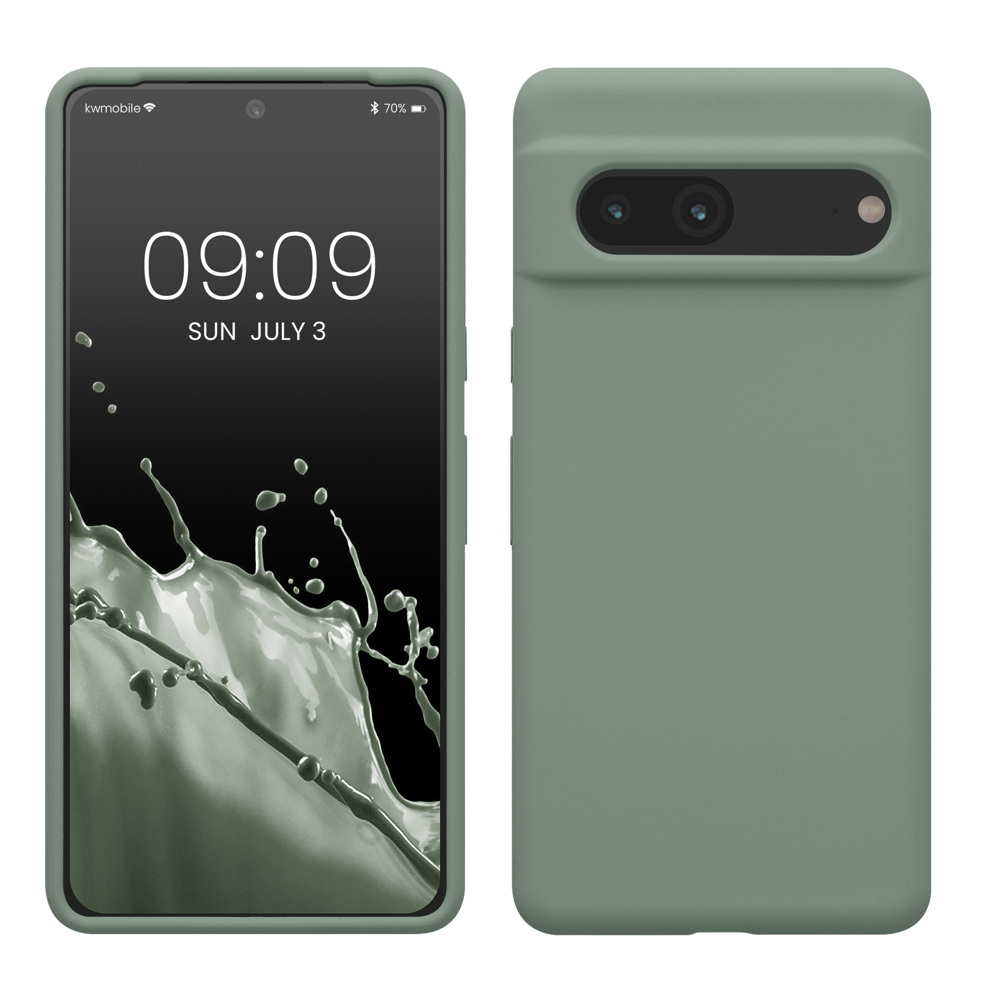 Silikonový kryt kwmobile pro Google Pixel 7 - rainwashed green