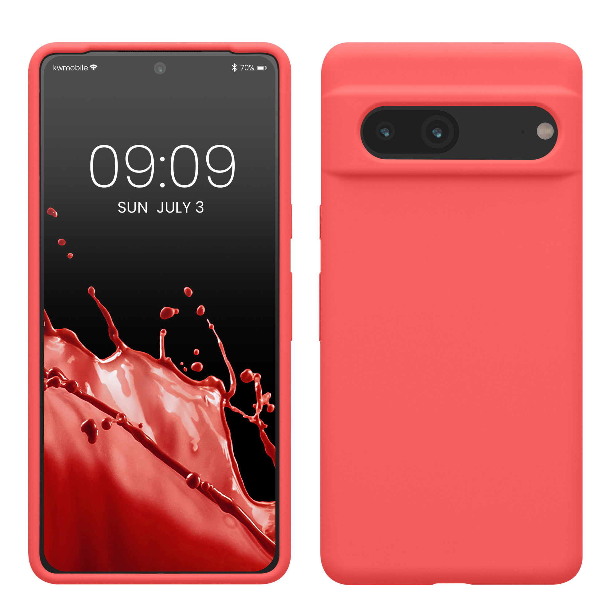 Silikonový kryt kwmobile pro Google Pixel 7 - neon coral