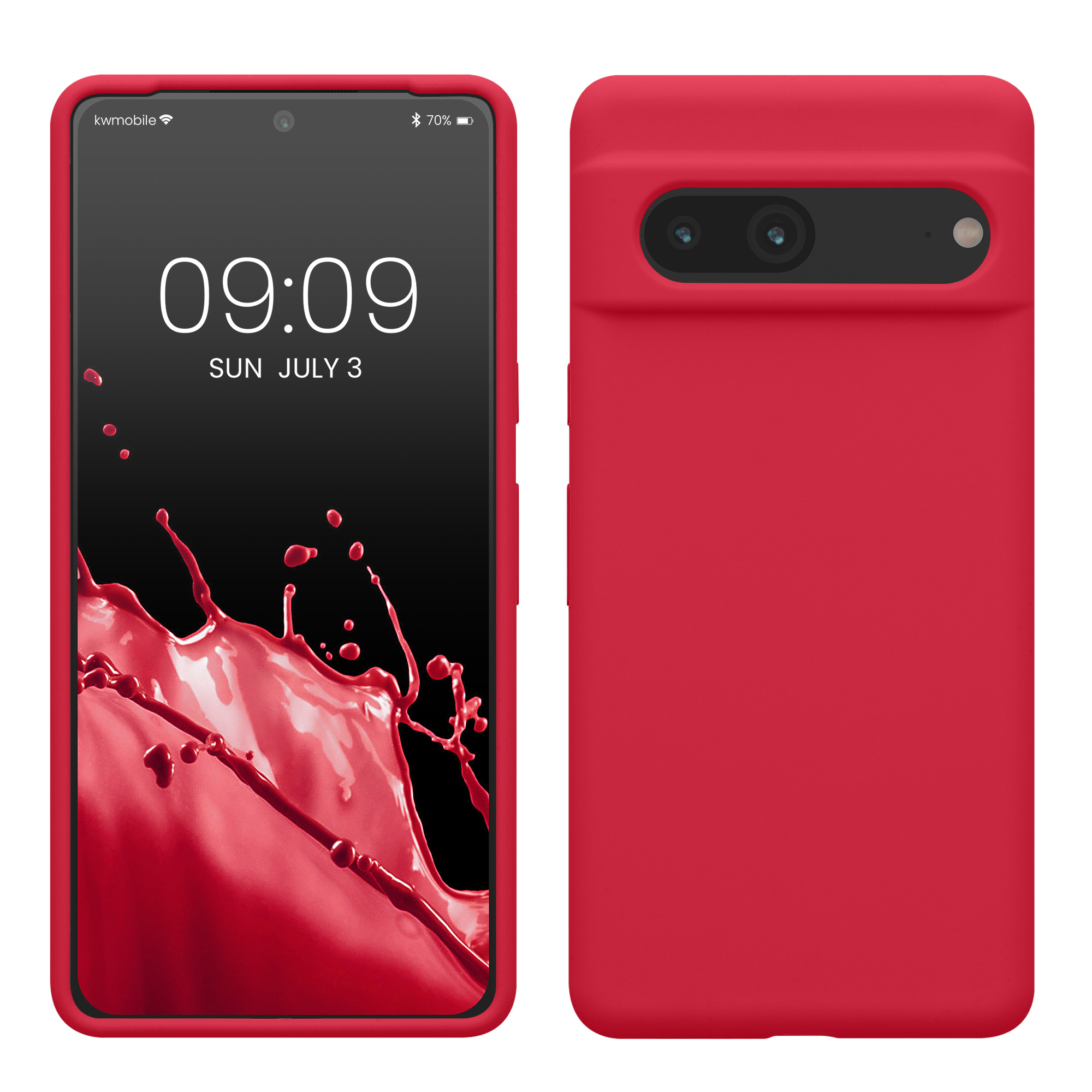 Silikonový kryt kwmobile pro Google Pixel 7 - pomegranate red