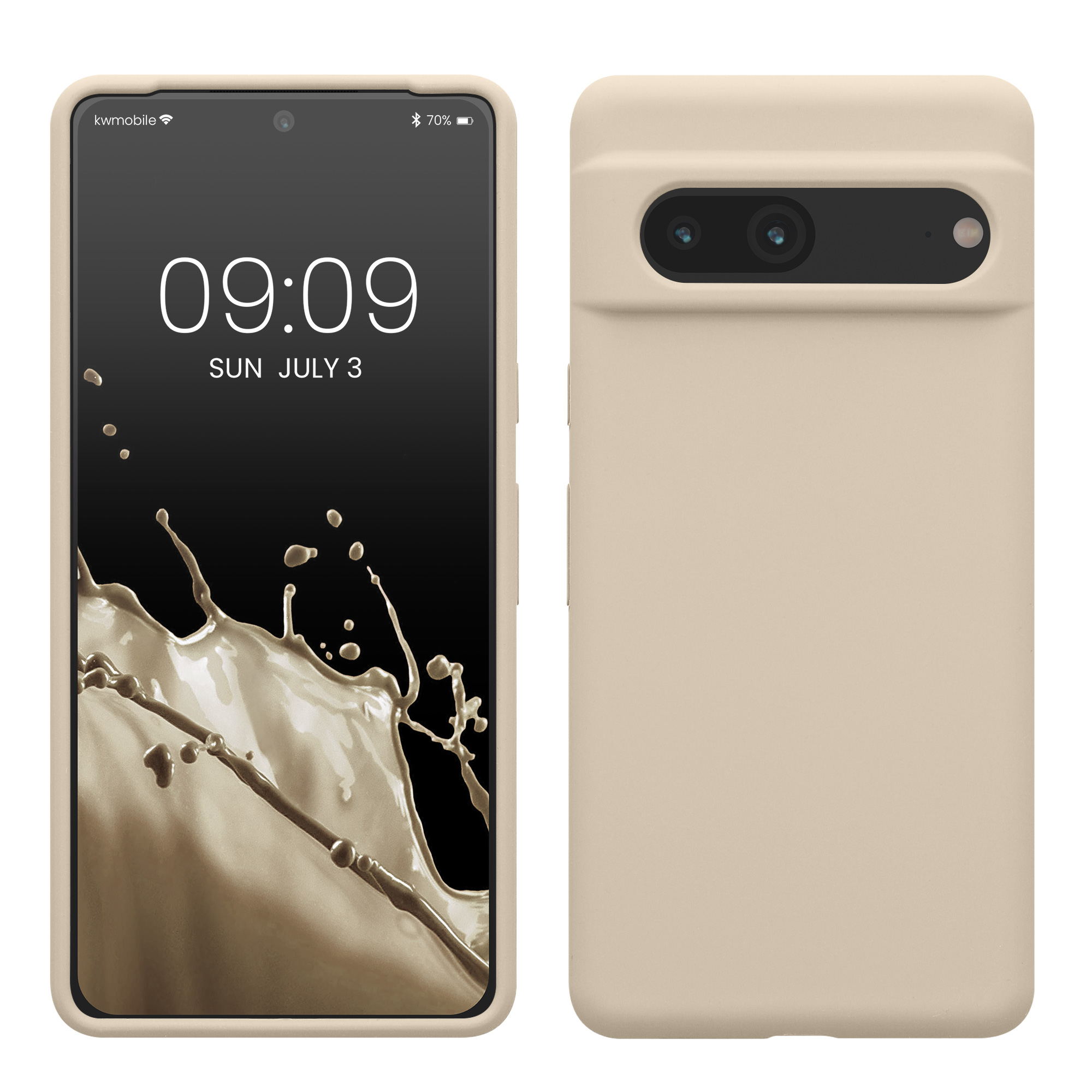 Silikonový kryt kwmobile pro Google Pixel 7 - krémová