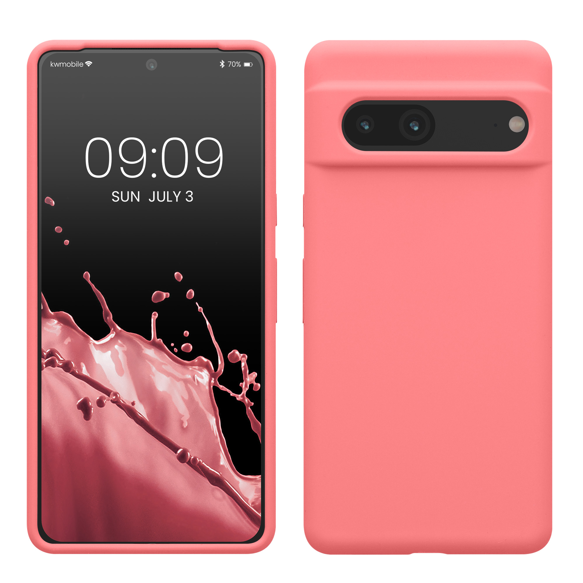 Silikonový kryt kwmobile pro Google Pixel 7 - korálová