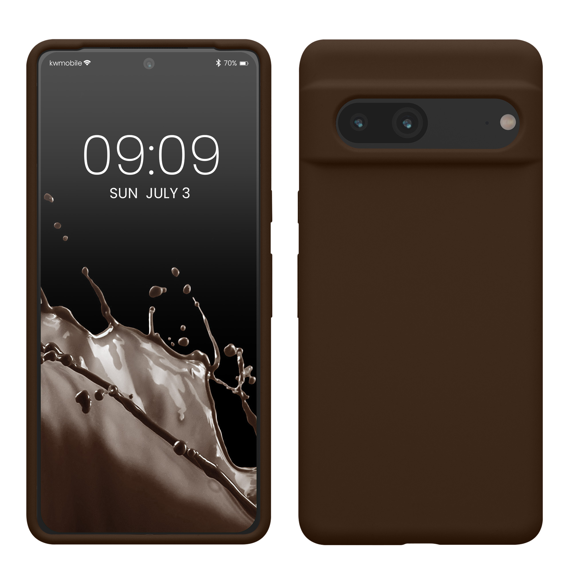 Silikonový kryt kwmobile pro Google Pixel 7 - chocolate